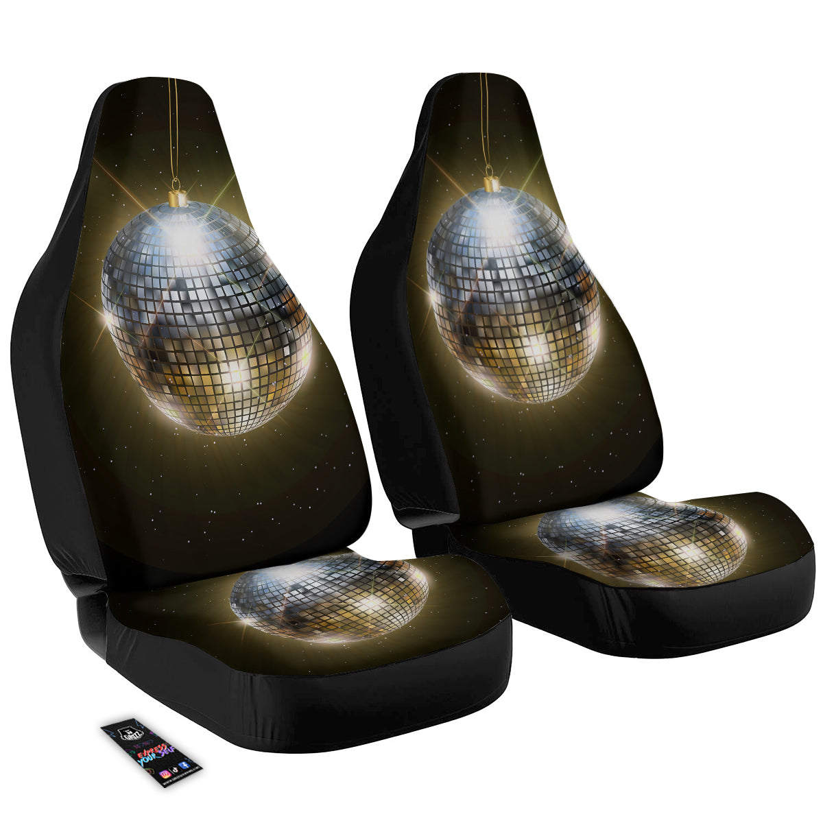 Disco Ball In Night Party Print Car Seat Covers-grizzshop