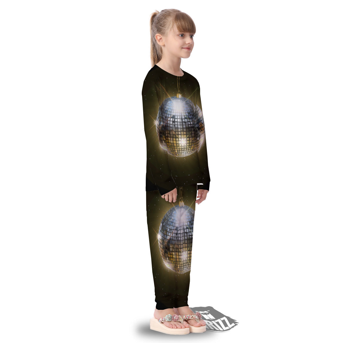 Disco Ball In Night Party Print Kid's Pajamas-grizzshop