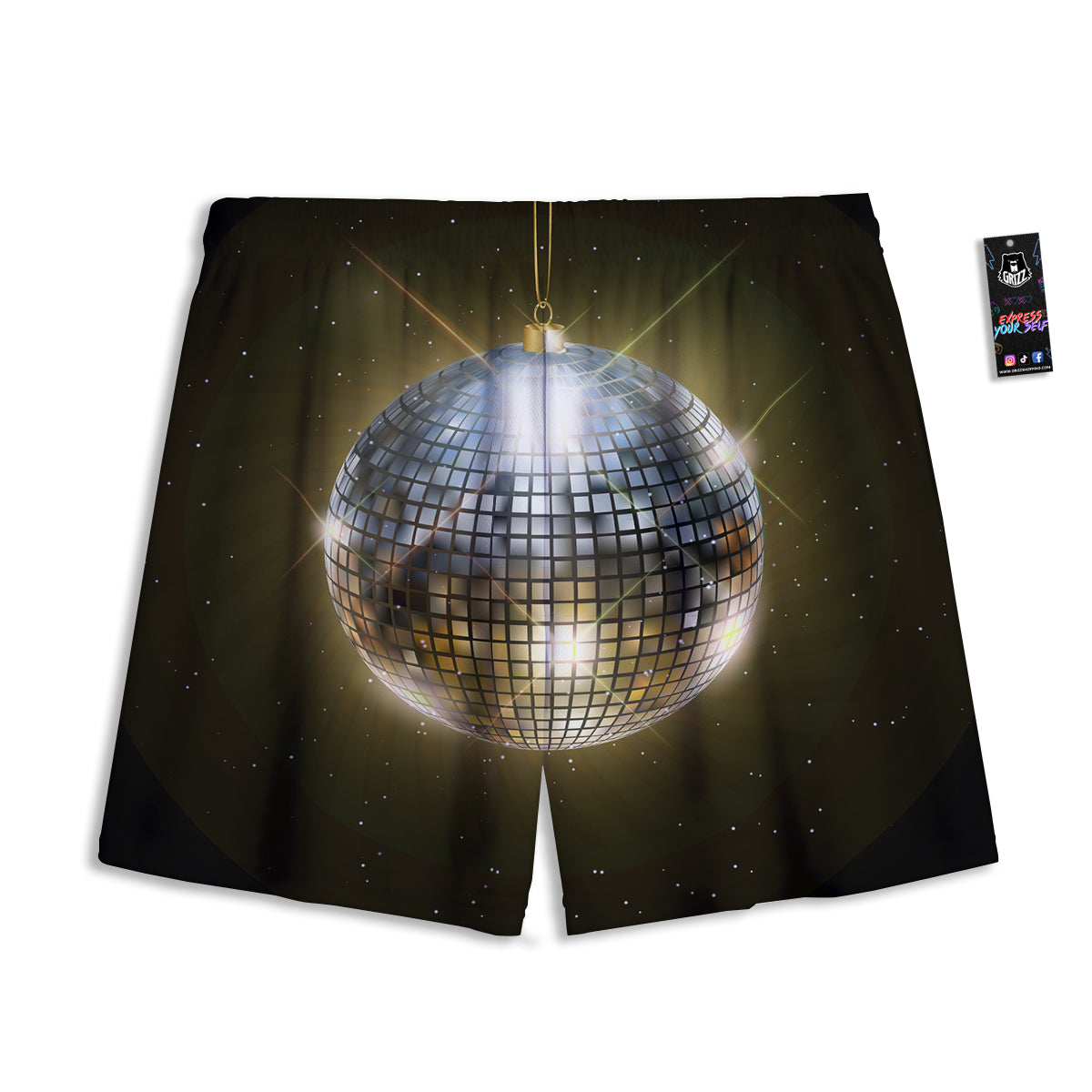 Graffiti Text Print Pattern Mesh Shorts