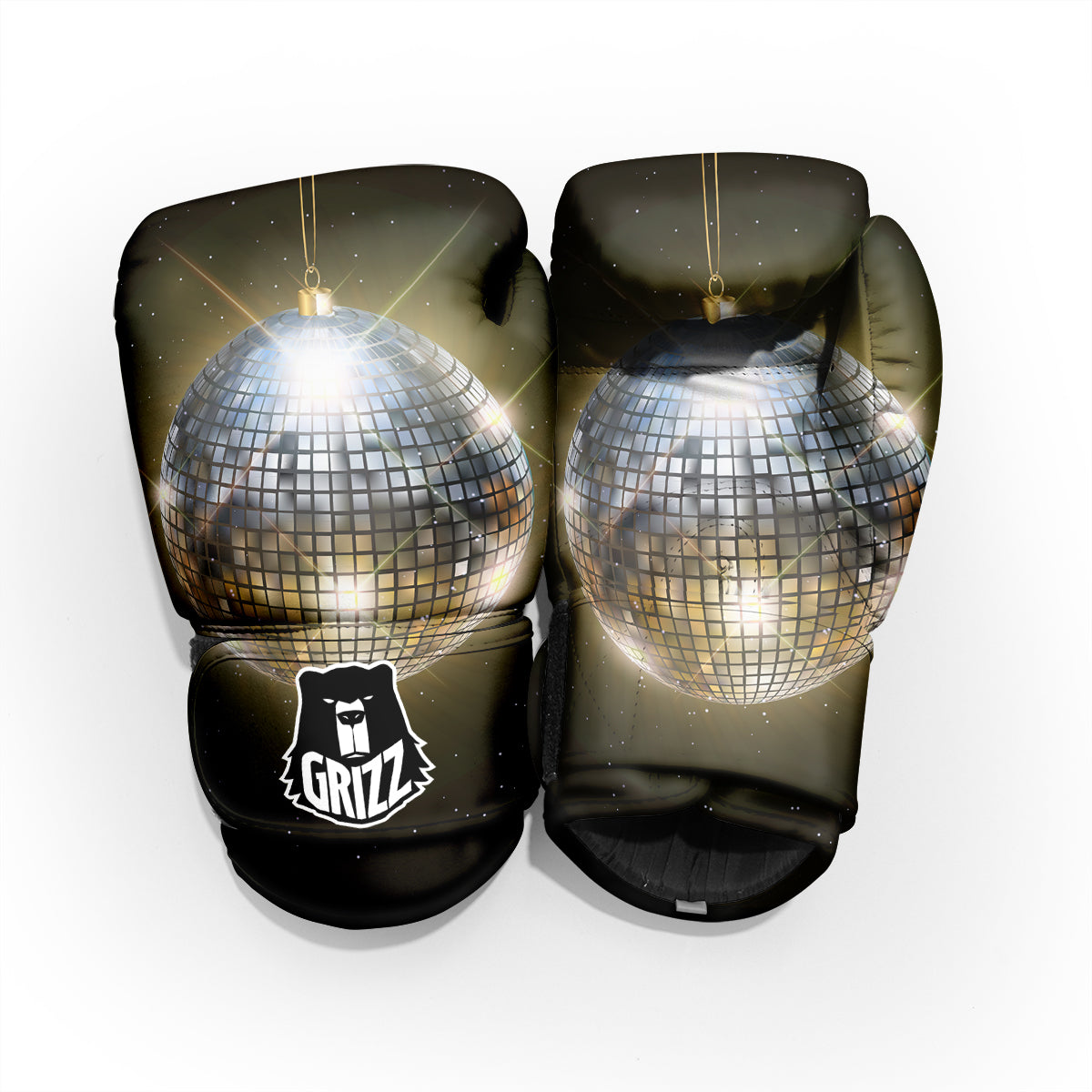 Disco Ball In Night Party Print Pro Boxing Glove