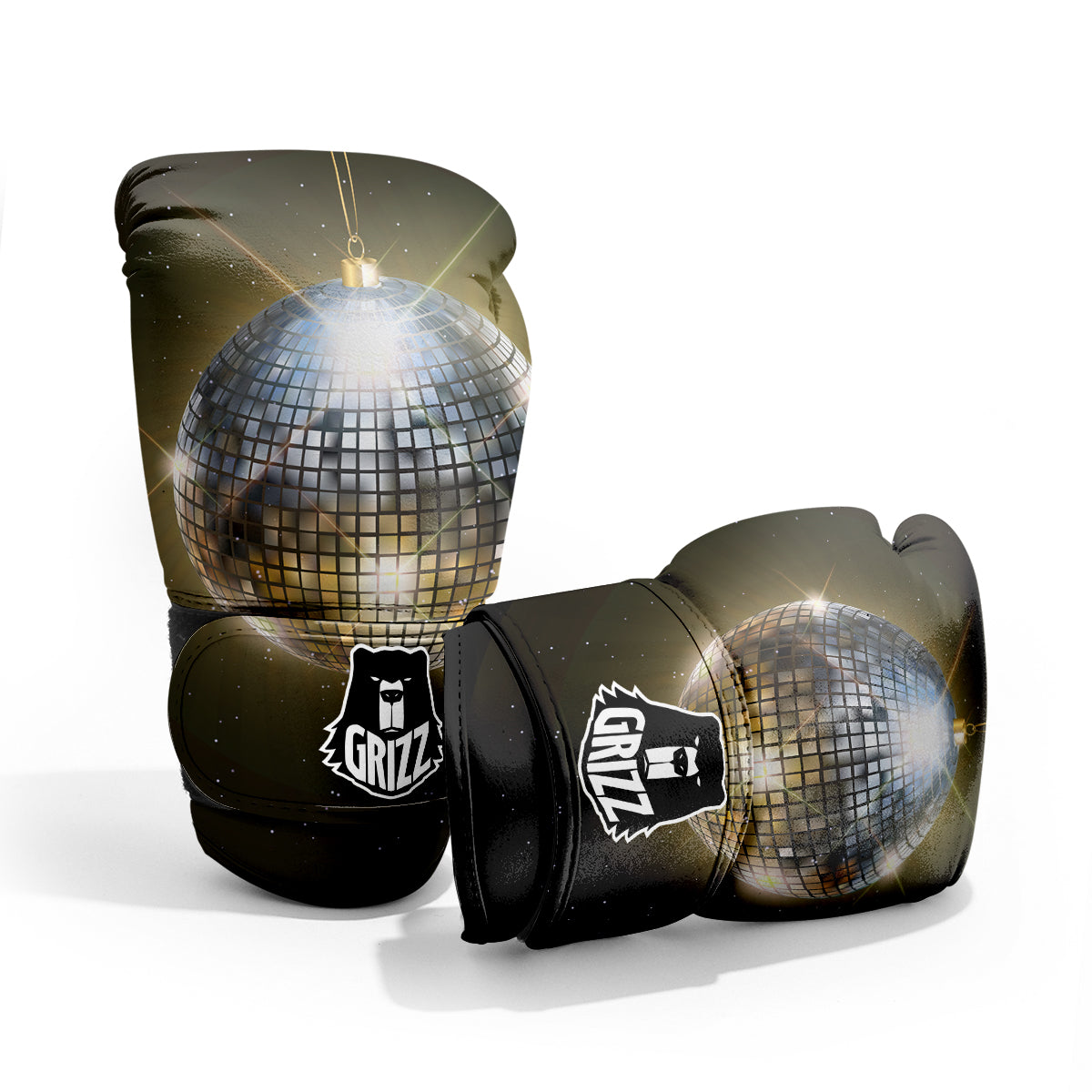 Disco Ball In Night Party Print Pro Boxing Glove