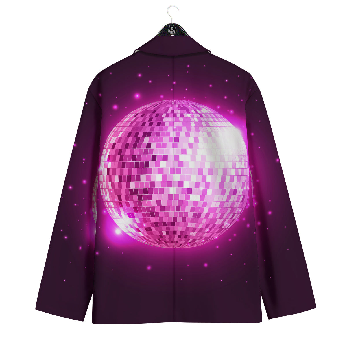 Disco Ball Light Pink Print Men's Sport Coat-grizzshop