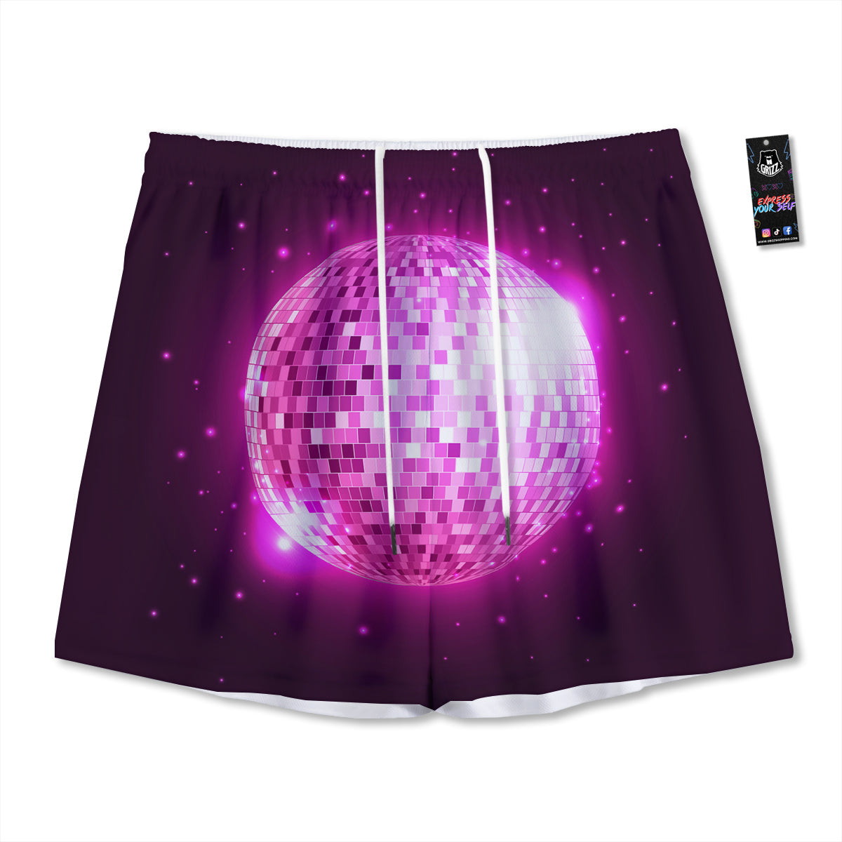 Graffiti Wall Print Mesh Shorts