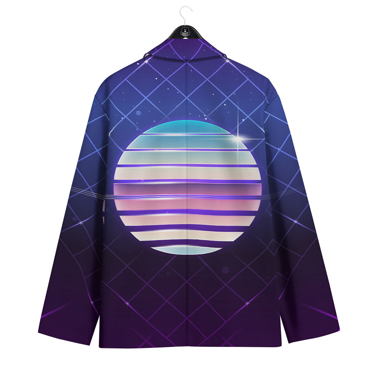 Disco Ball Purple Light Print Men's Sport Coat-grizzshop
