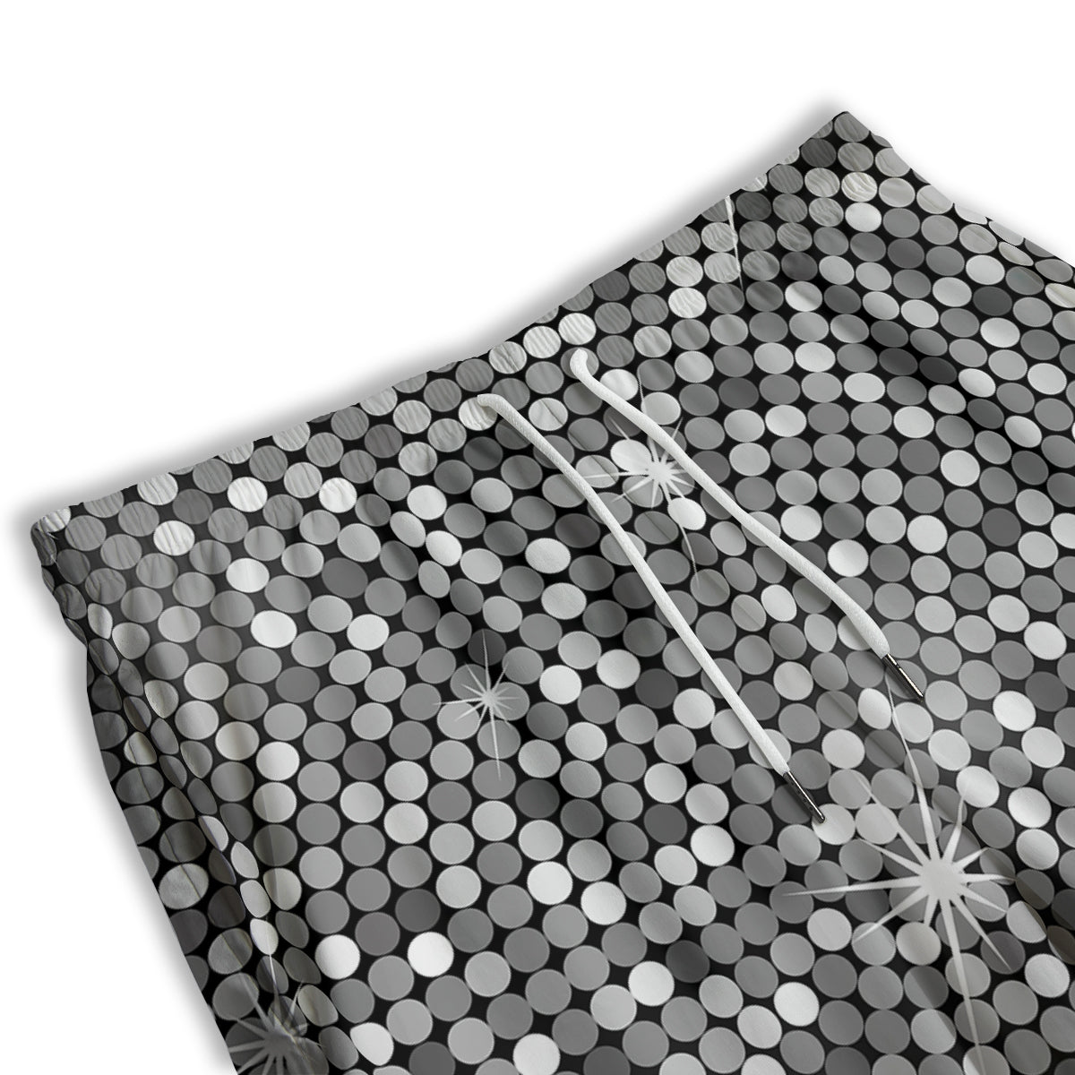Disco Ball Texture Print Men's Athletic Shorts