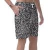 Disco Ball Texture Print Men's Shorts-grizzshop