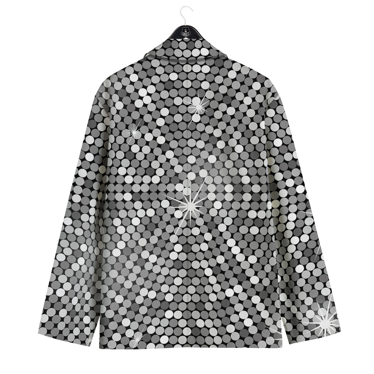 Disco Ball Texture Print Men's Sport Coat-grizzshop