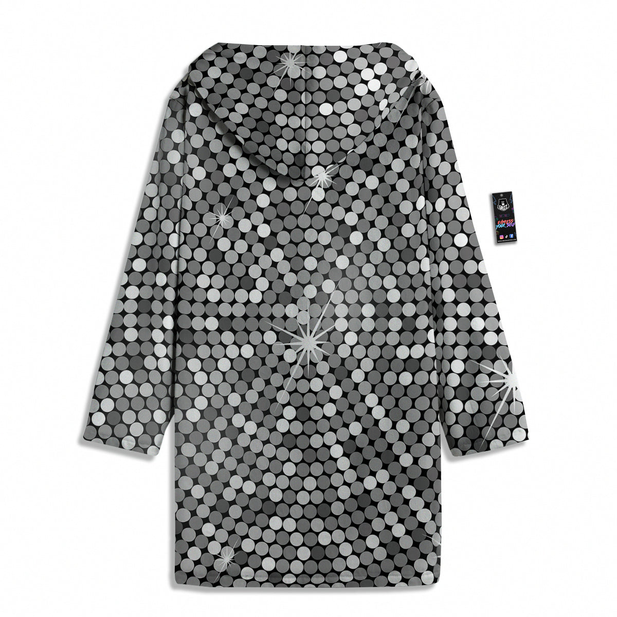 Disco Ball Texture Print Men's Windbreaker Jacket-grizzshop