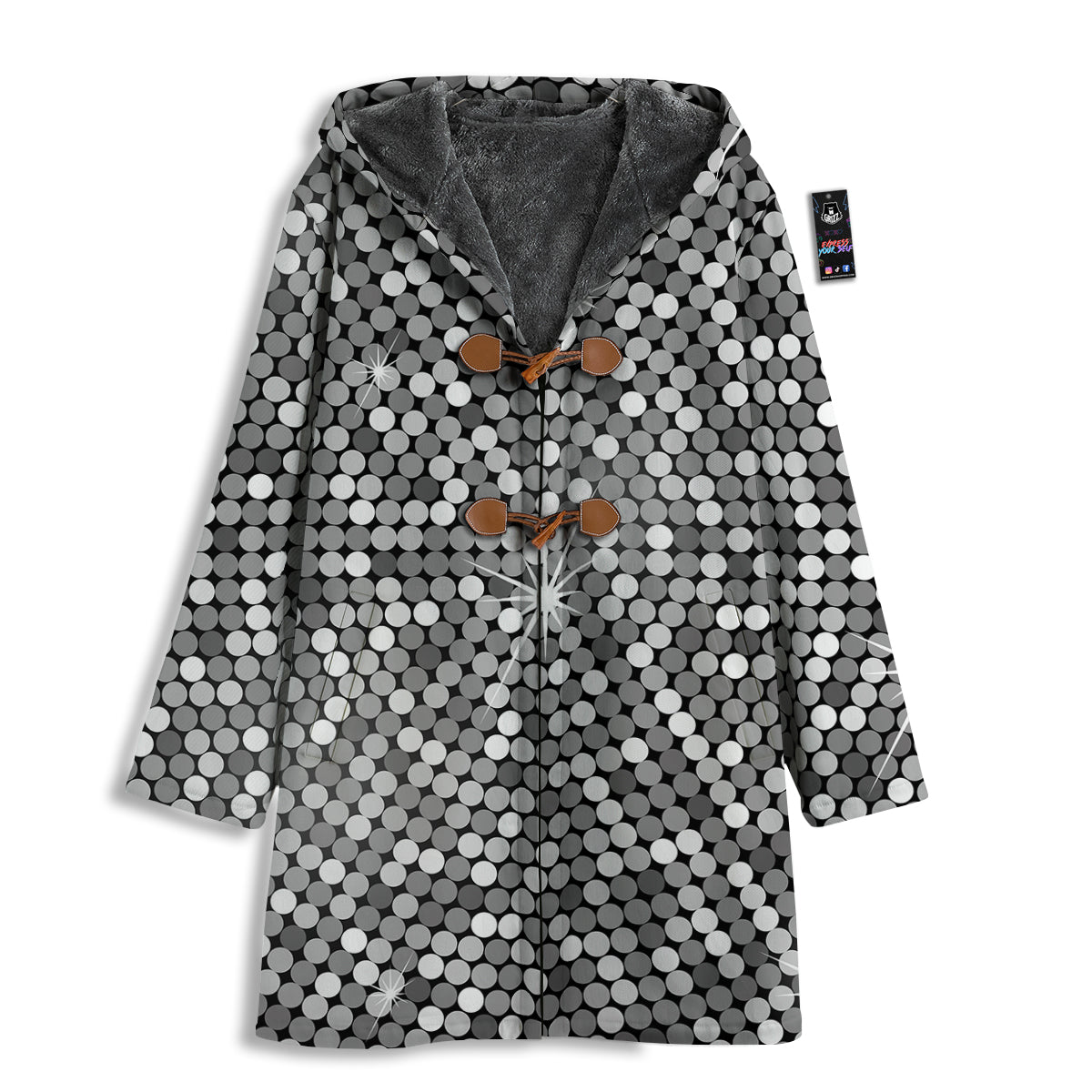 Disco Ball Texture Print Men's Windbreaker Jacket-grizzshop