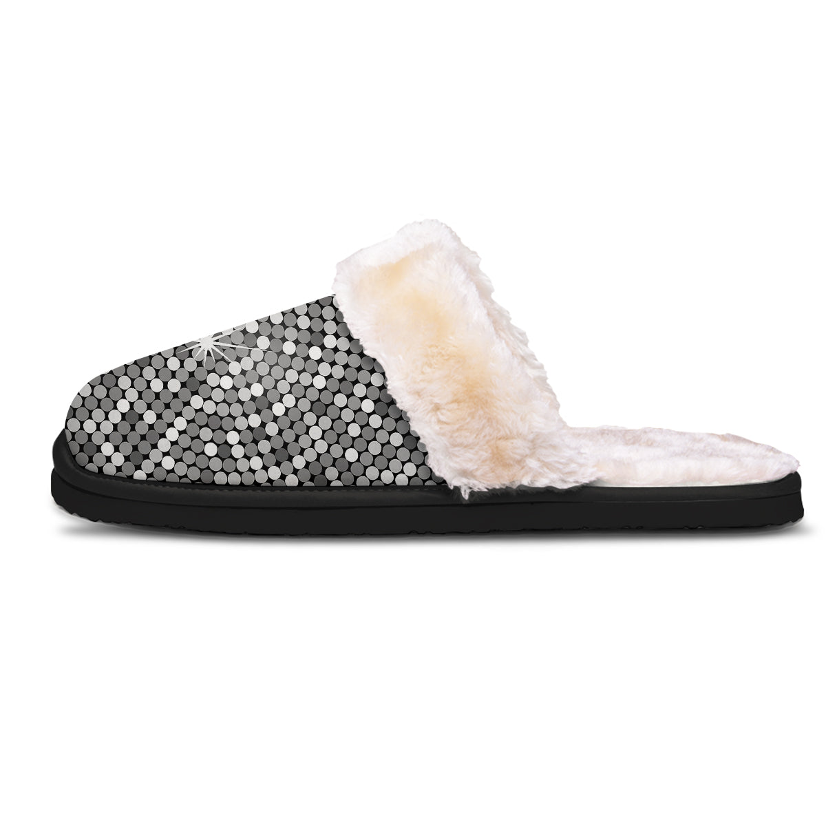 Disco Ball Texture Print Slippers-grizzshop