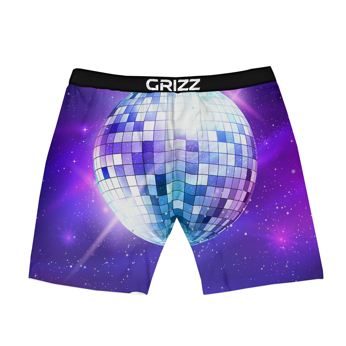 Disco Ball Ultraviolet Print Boxer Briefs-grizzshop
