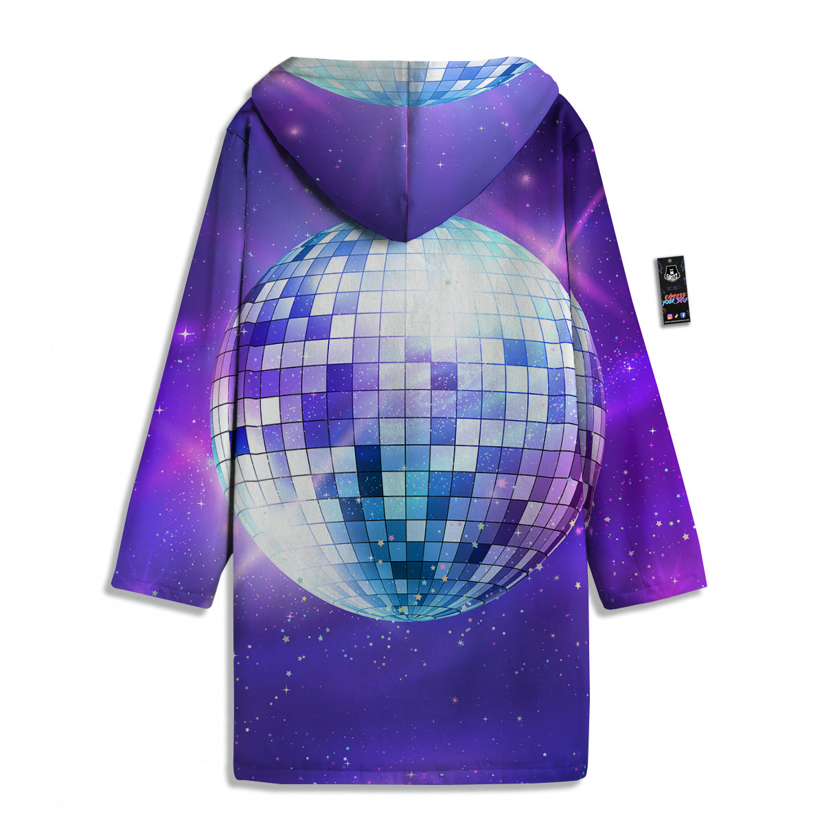 Disco Ball Ultraviolet Print Men's Windbreaker Jacket-grizzshop