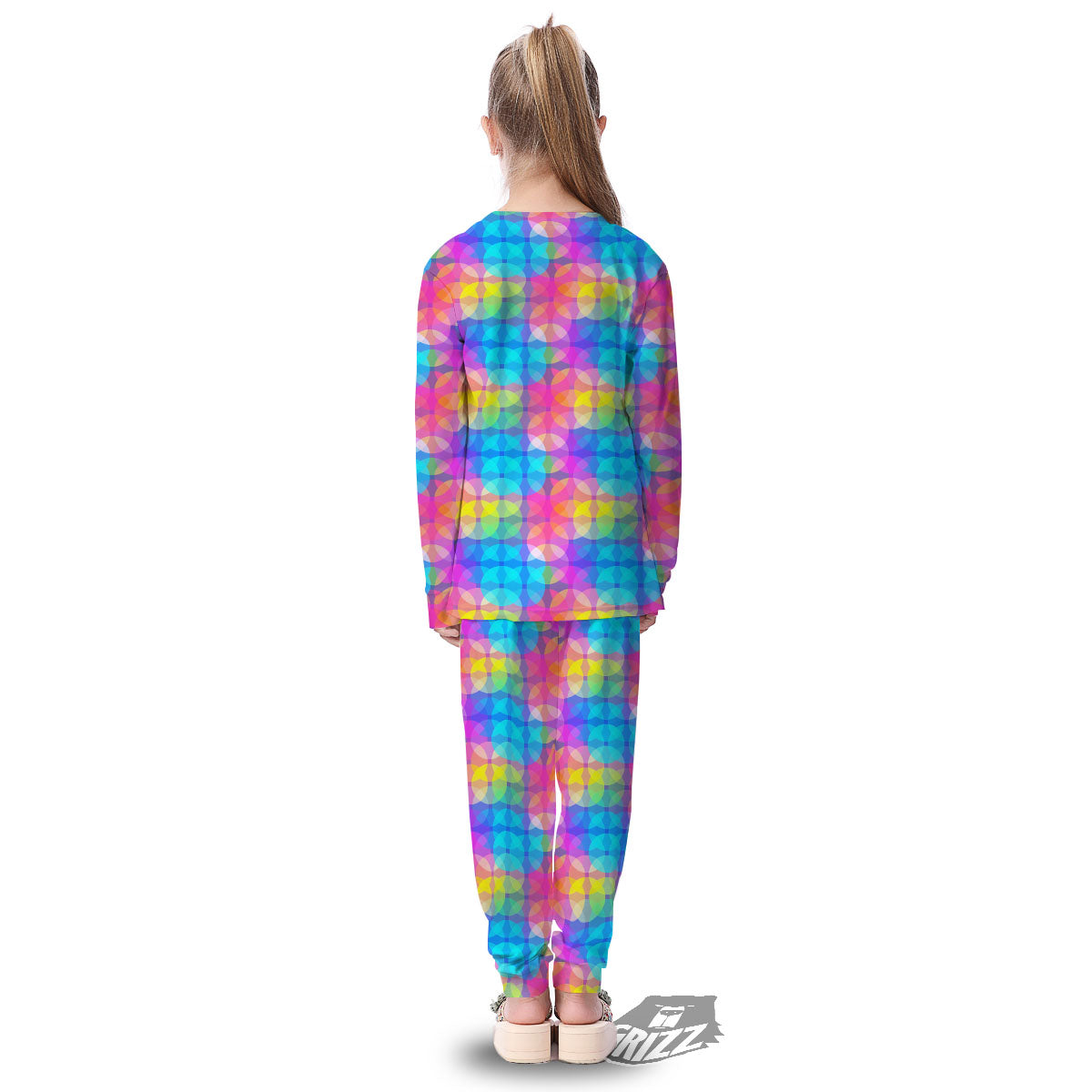 Disco Lights Colorful Print Pattern Kid's Pajamas-grizzshop
