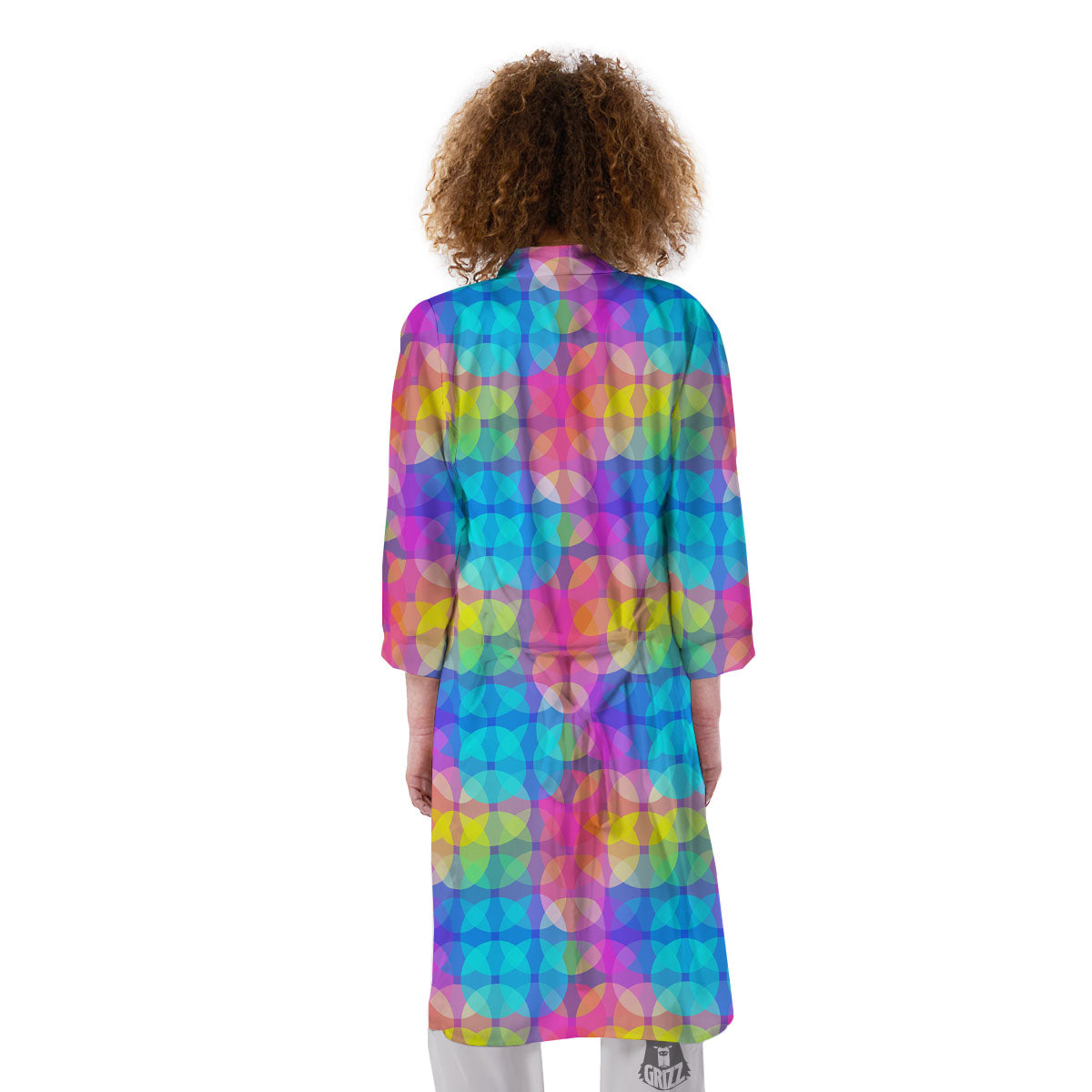 Disco Lights Colorful Print Pattern Kimono-grizzshop