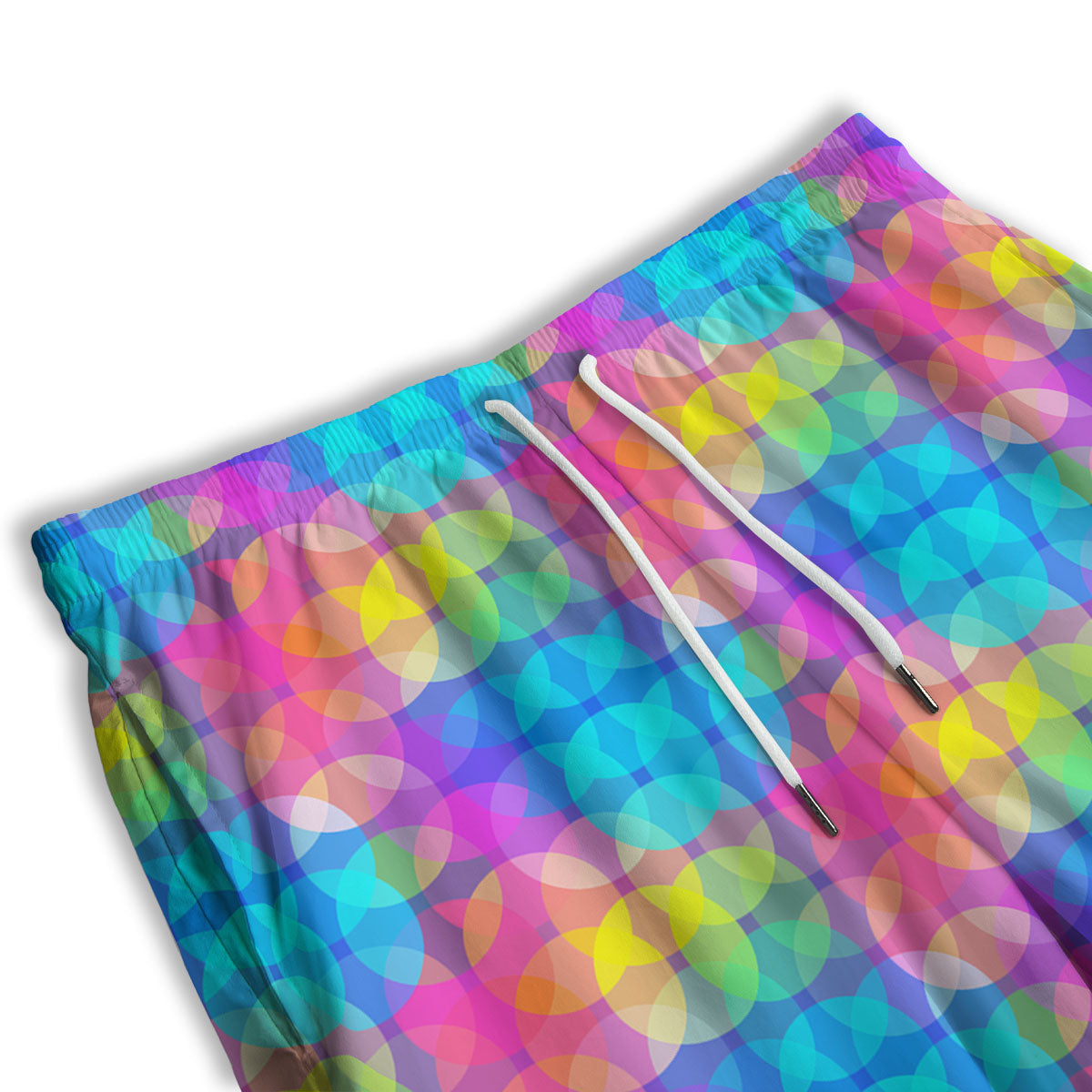 Disco Lights Colorful Print Pattern Men's Athletic Shorts