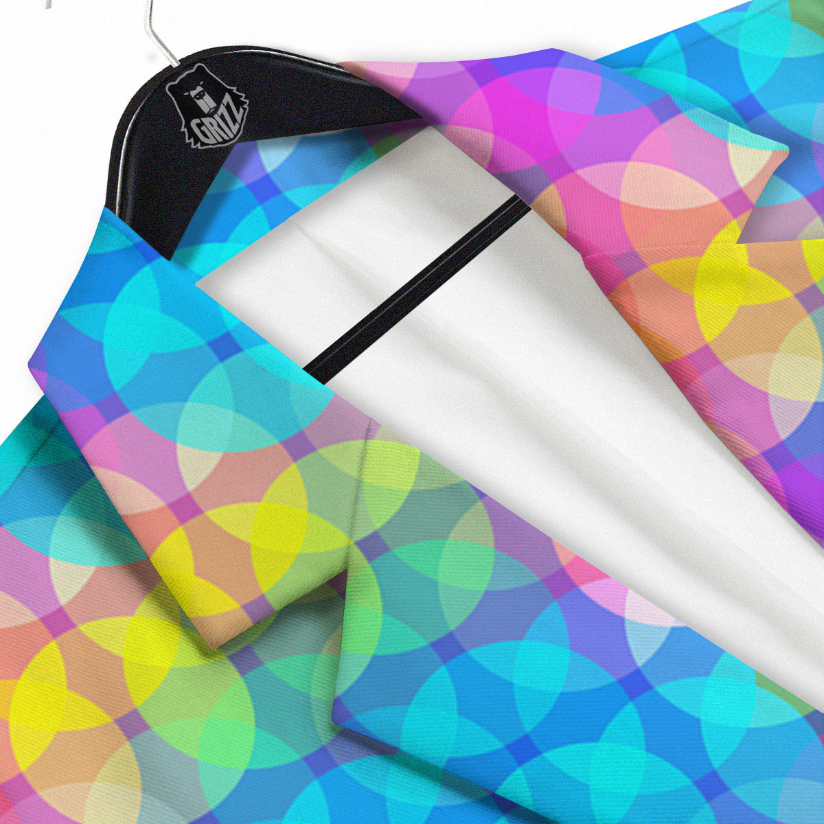 Disco Lights Colorful Print Pattern Men's Sport Coat-grizzshop