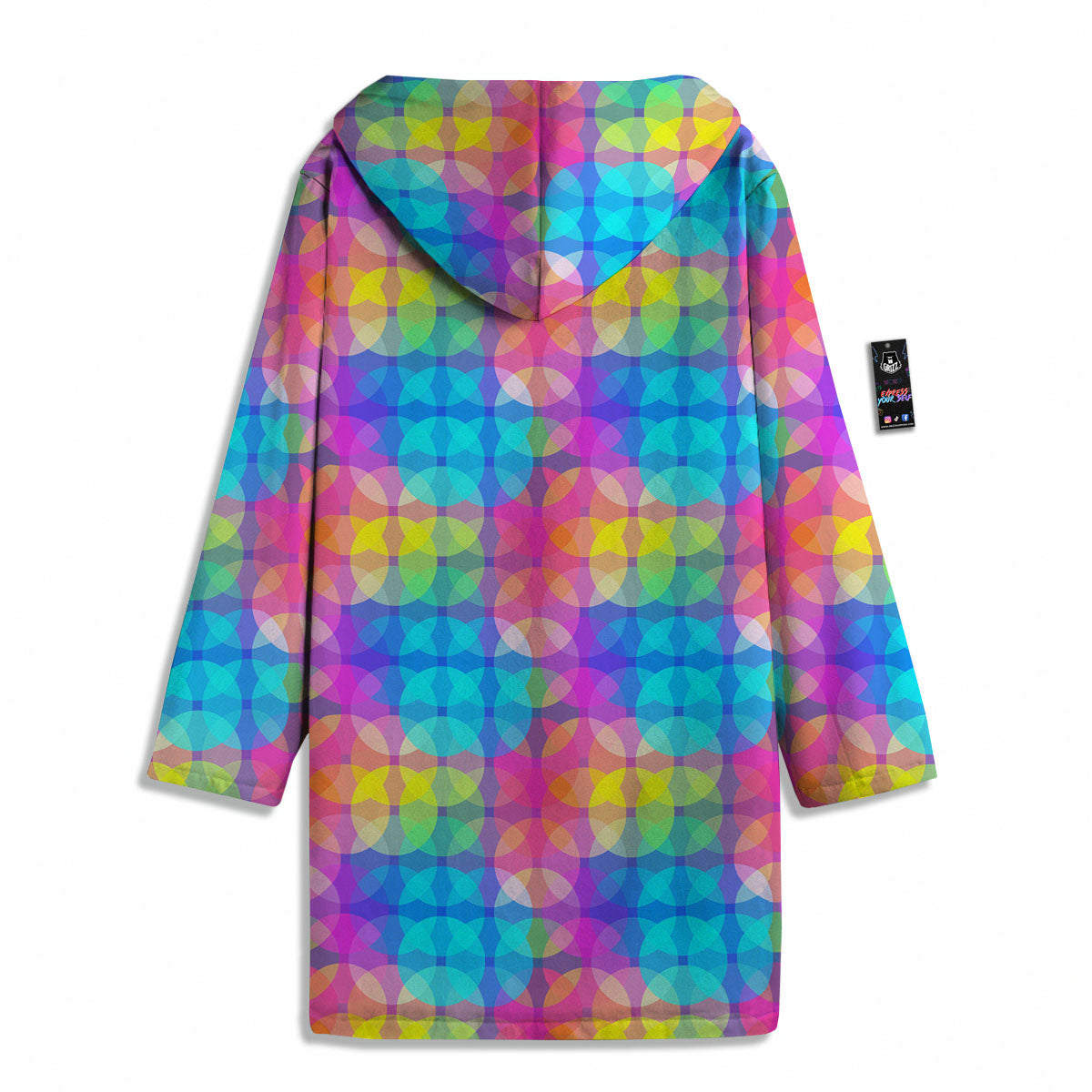 Disco Lights Colorful Print Pattern Men's Windbreaker Jacket-grizzshop