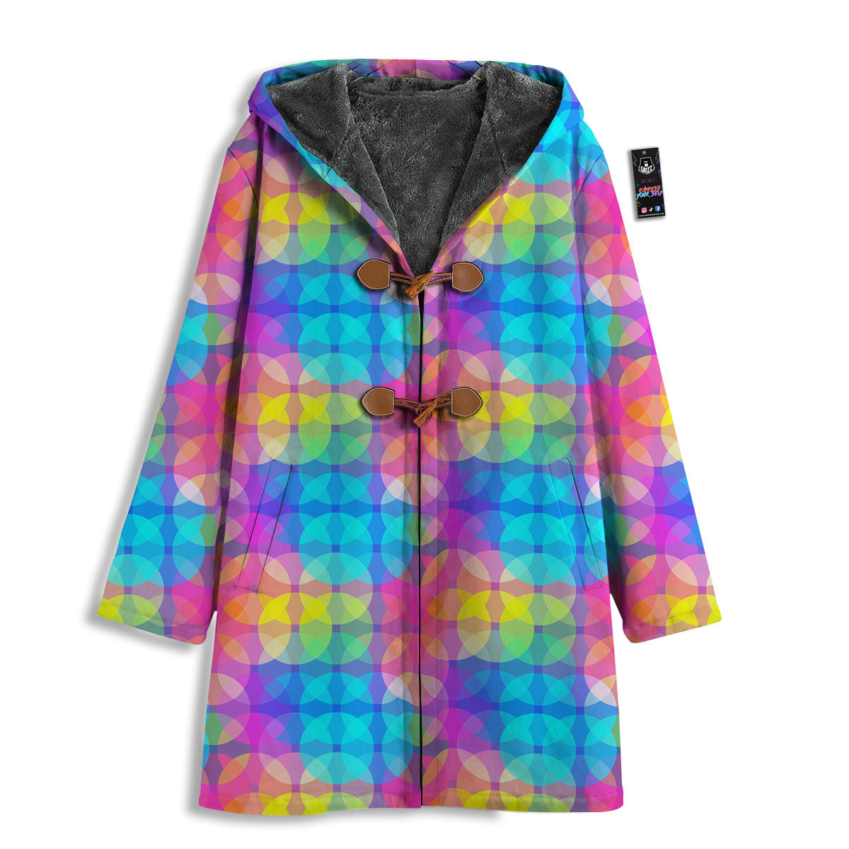 Disco Lights Colorful Print Pattern Men's Windbreaker Jacket-grizzshop