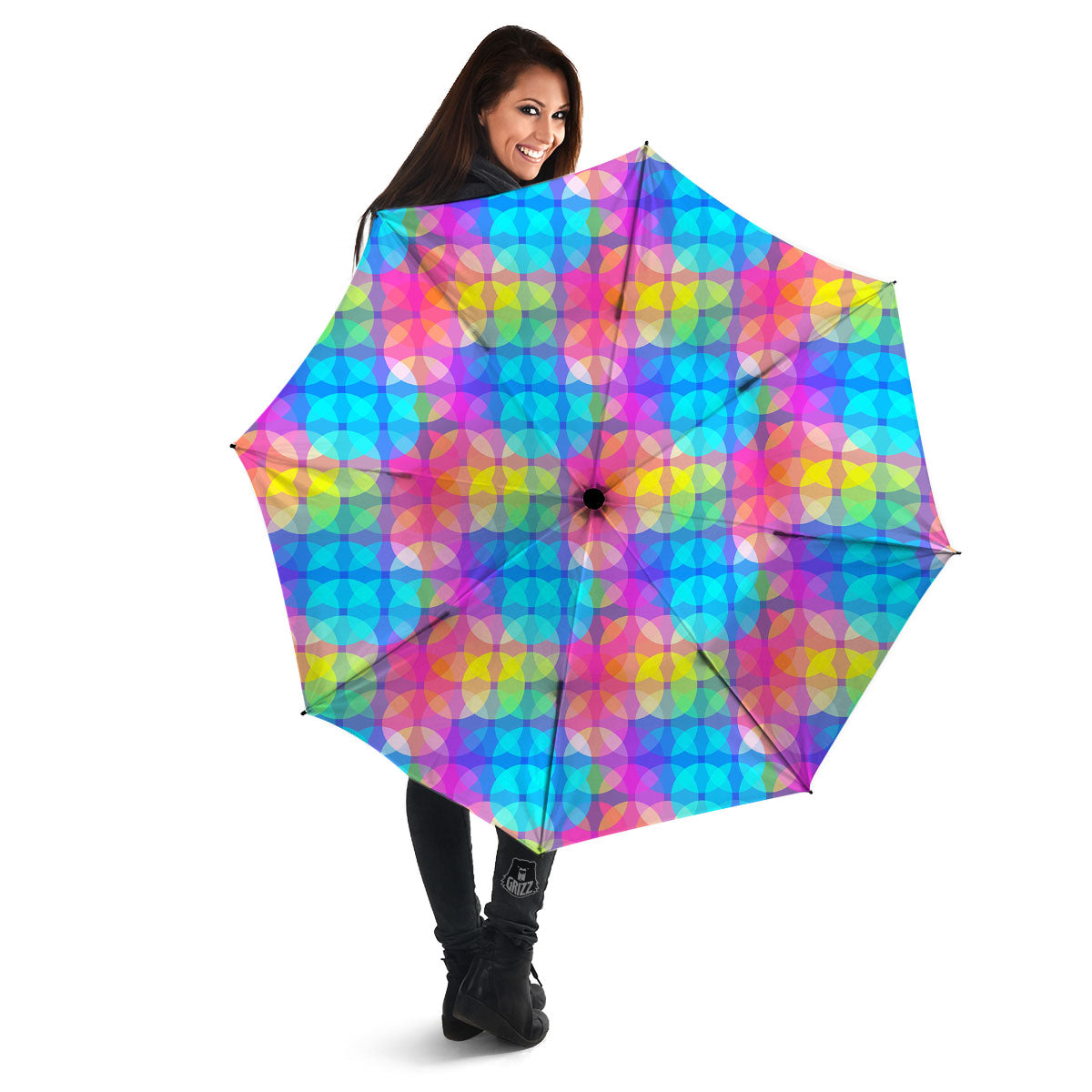 Disco Lights Colorful Print Pattern Umbrella-grizzshop