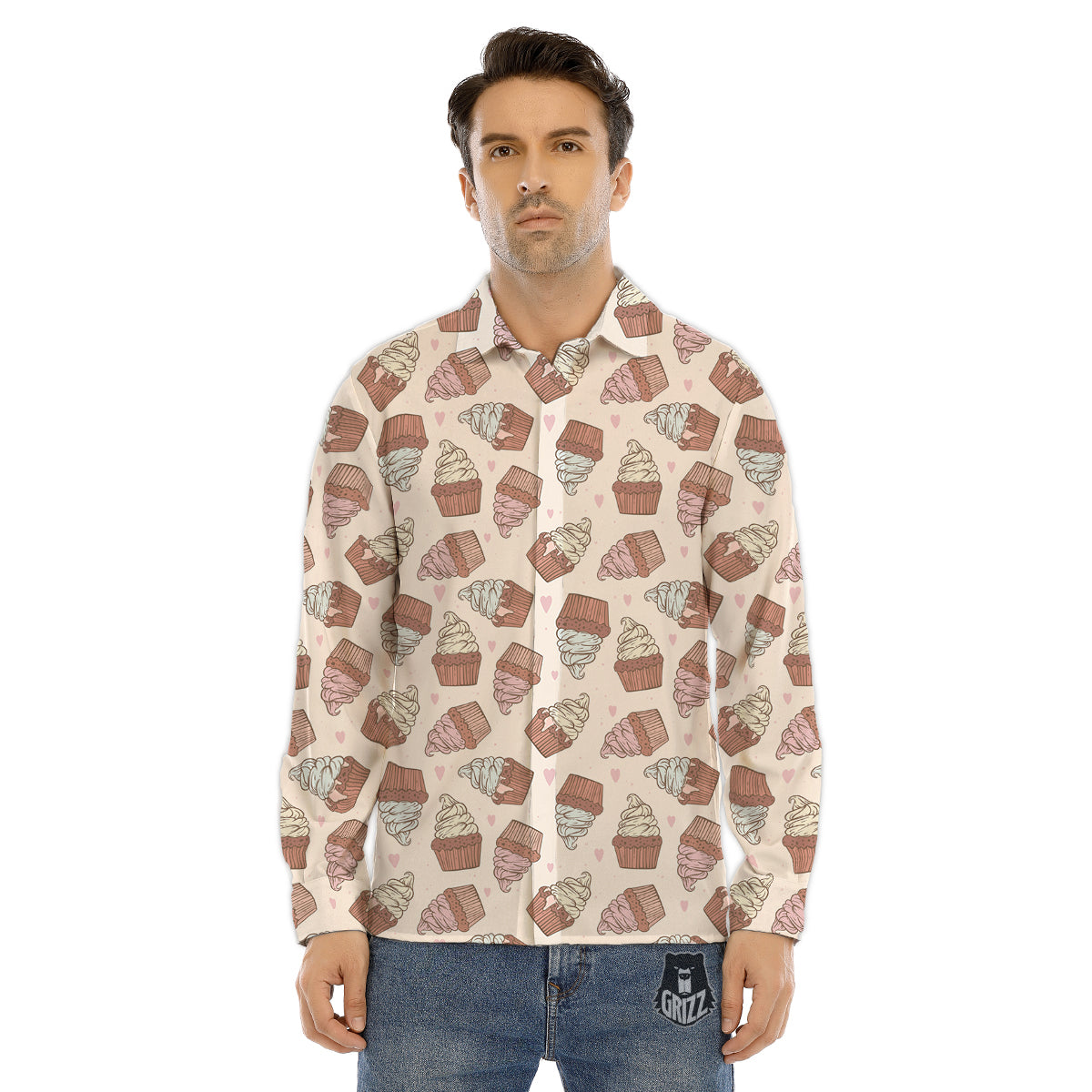 Disco Lights Purple Print Pattern Men's Dress Shirts-grizzshop