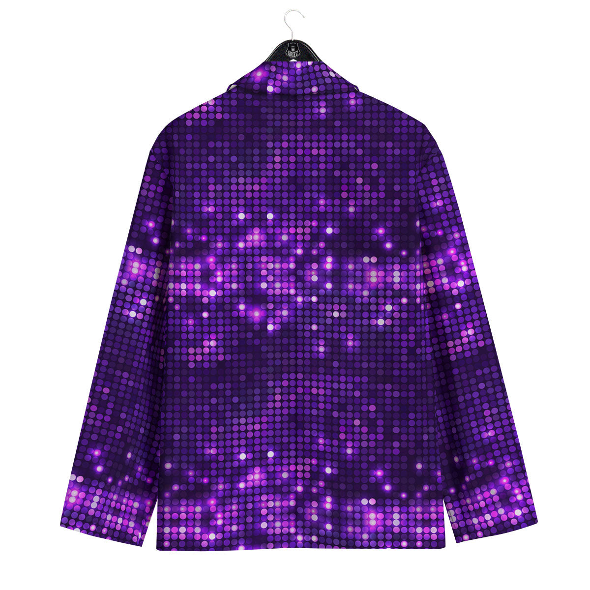 Disco Lights Purple Print Pattern Men's Sport Coat-grizzshop