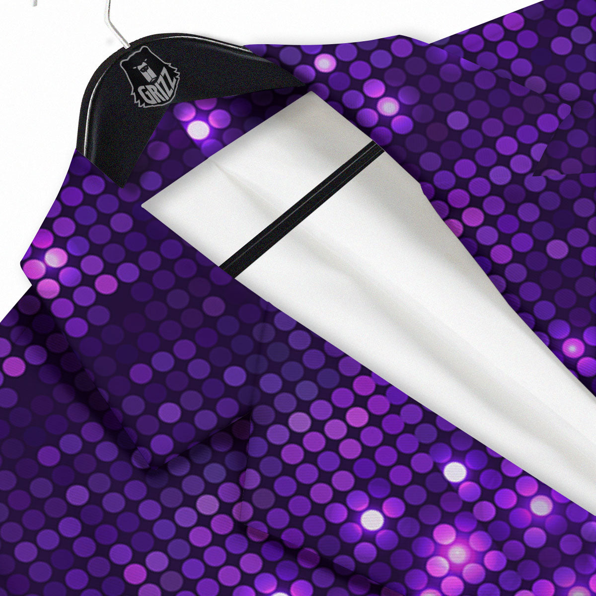 Disco Lights Purple Print Pattern Men's Sport Coat-grizzshop