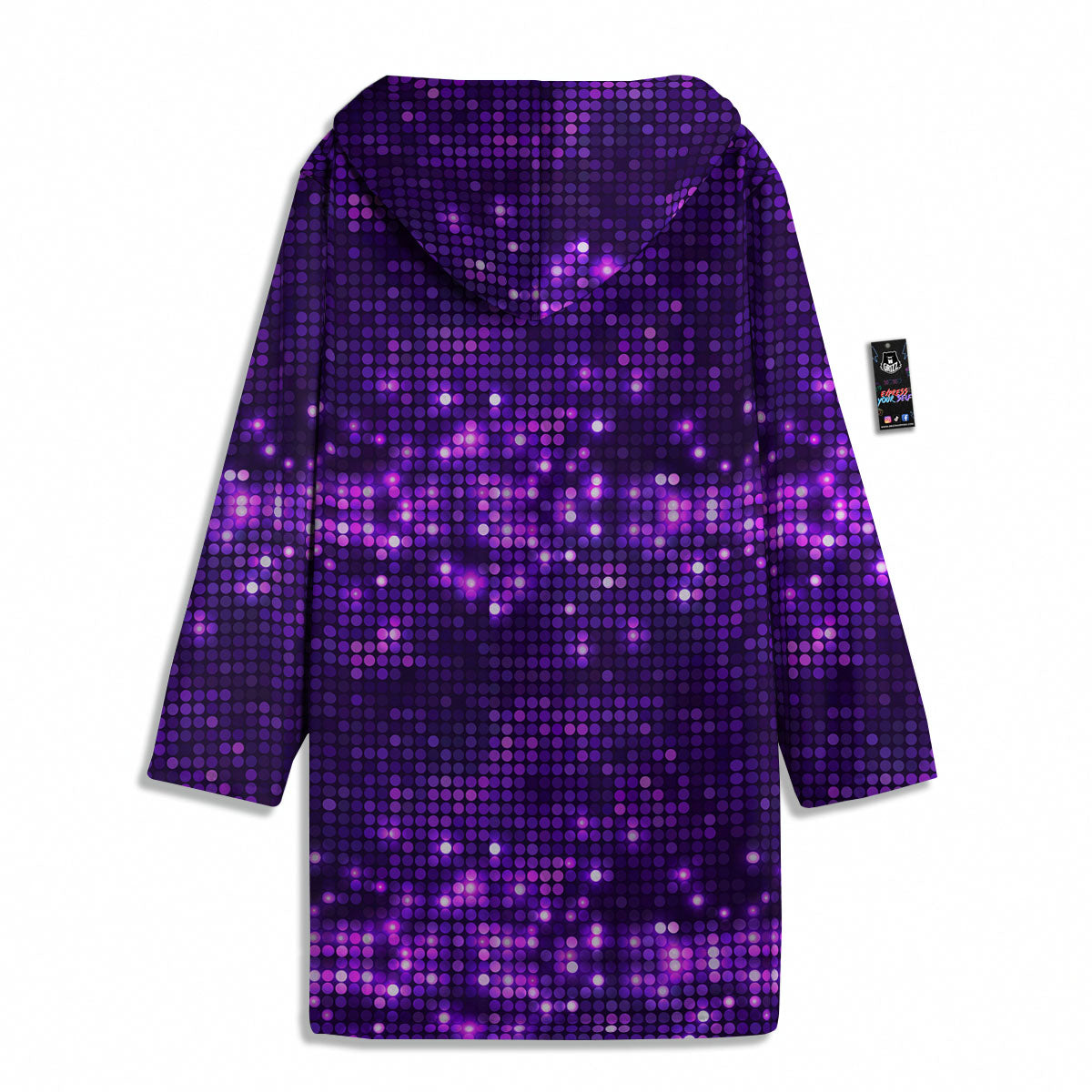 Disco Lights Purple Print Pattern Men's Windbreaker Jacket-grizzshop