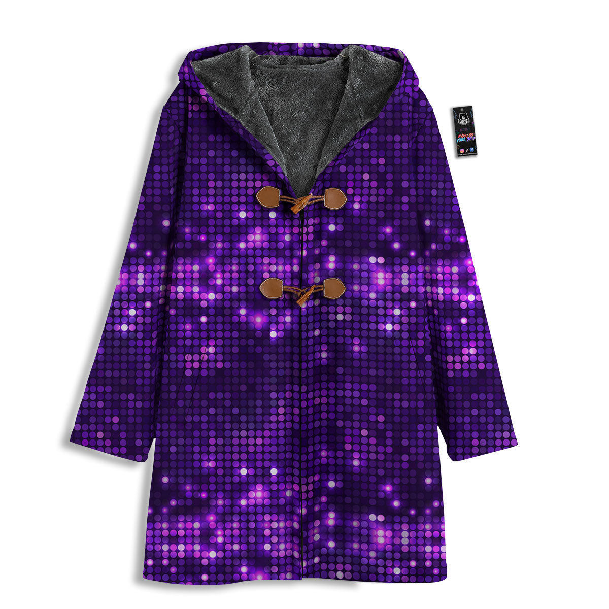 Disco Lights Purple Print Pattern Men's Windbreaker Jacket-grizzshop