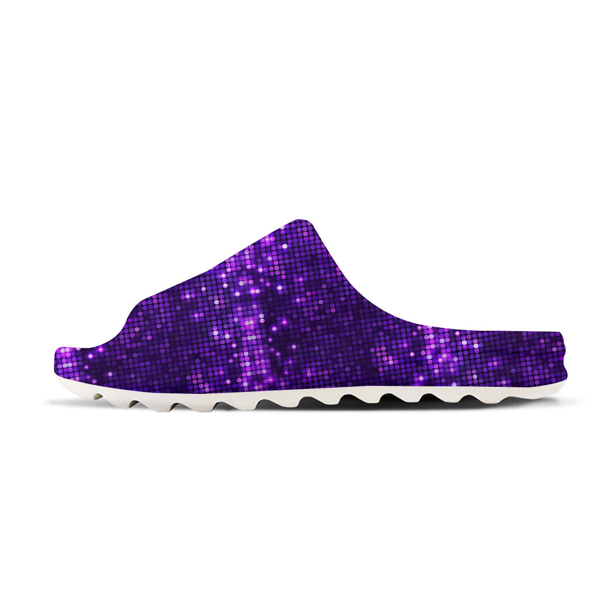 Disco Lights Purple Print Pattern Sandals-grizzshop