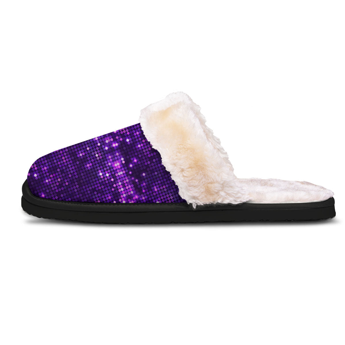 Disco Lights Purple Print Pattern Slippers-grizzshop