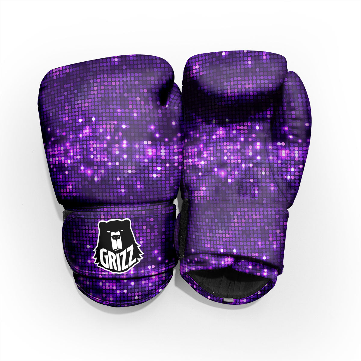 Disco Lights Purple Print Pattern Pro Boxing Glove