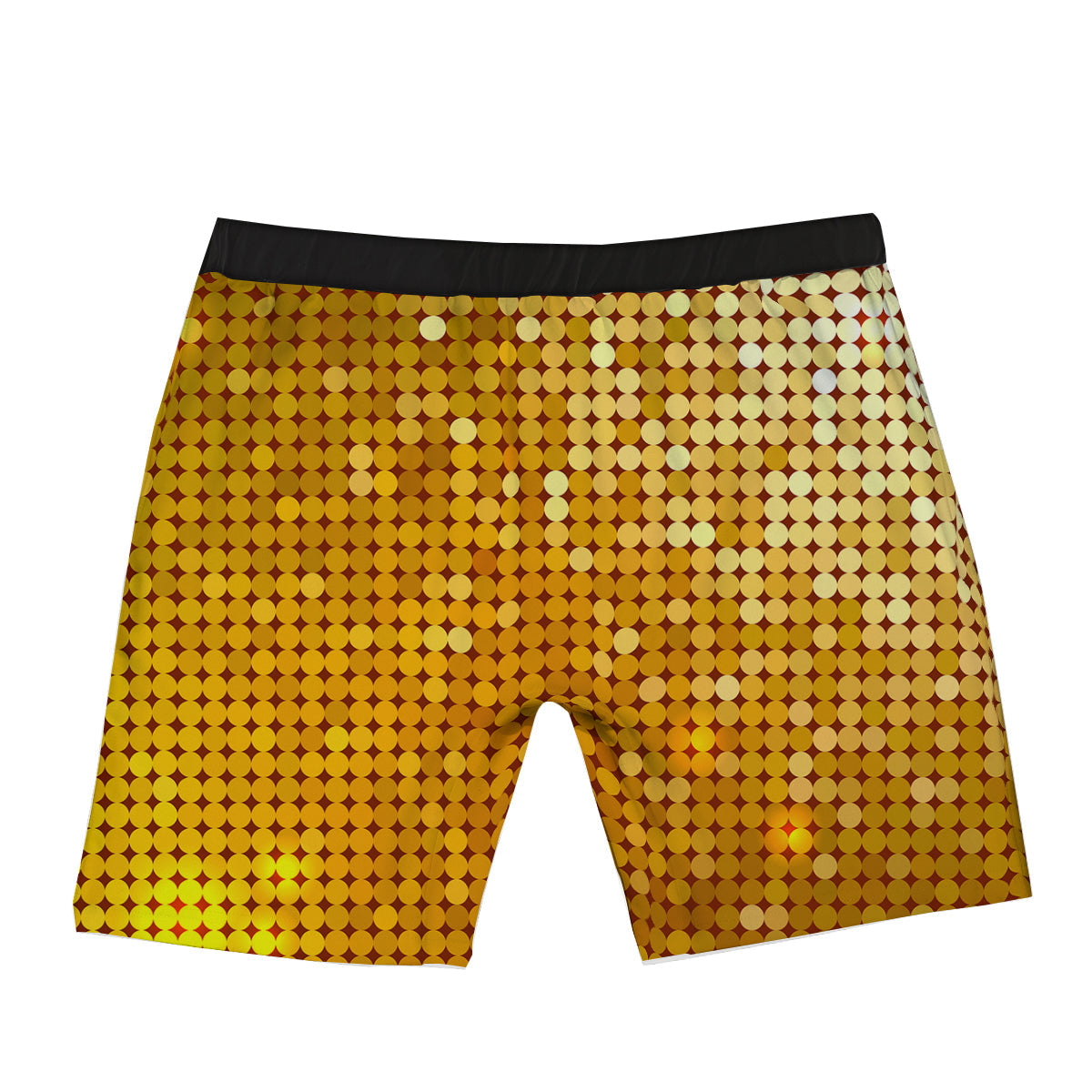 Disco Shiny Golden Texture Print Boxer Briefs-grizzshop