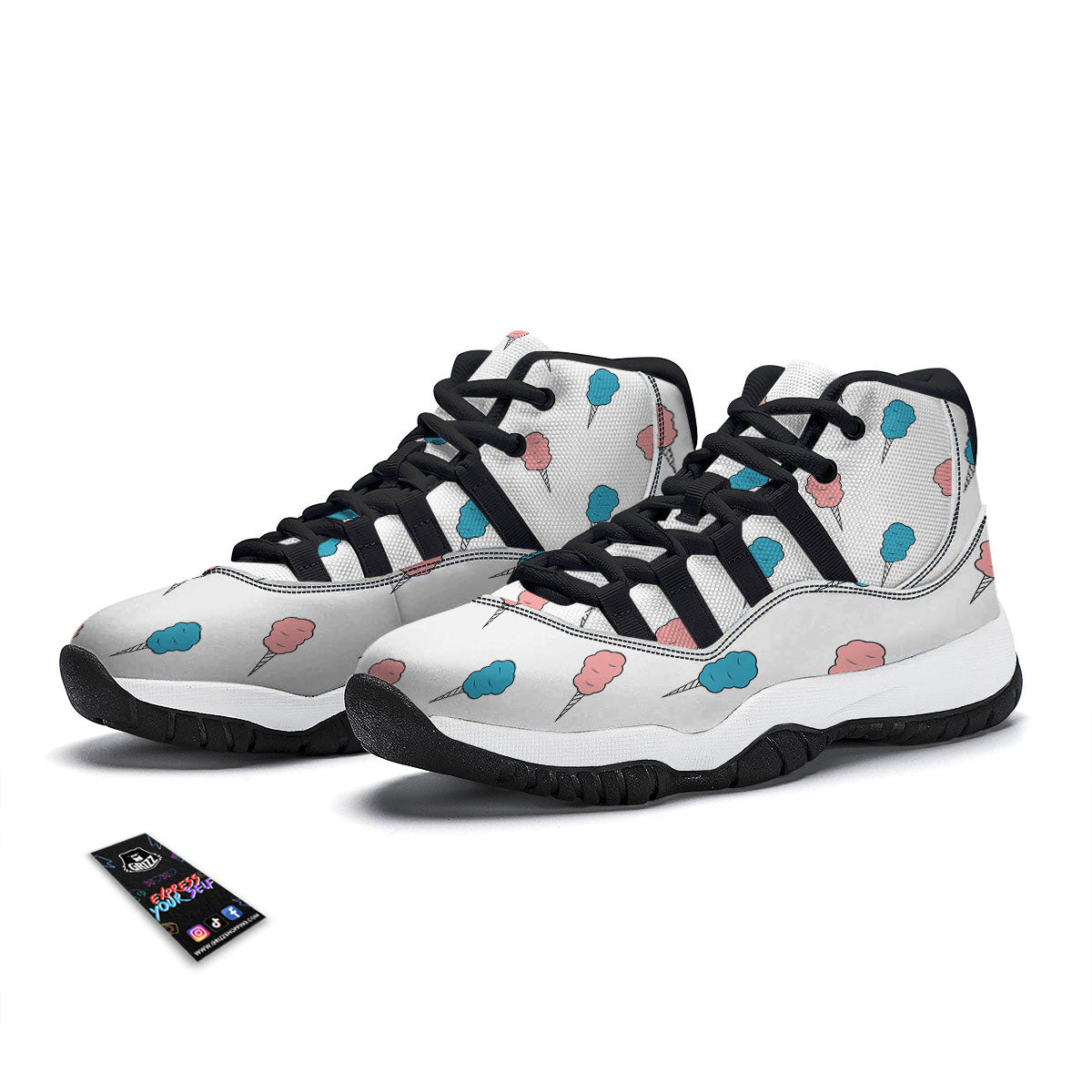 Dobermann Heart Print Pattern Black Bball Shoes-grizzshop