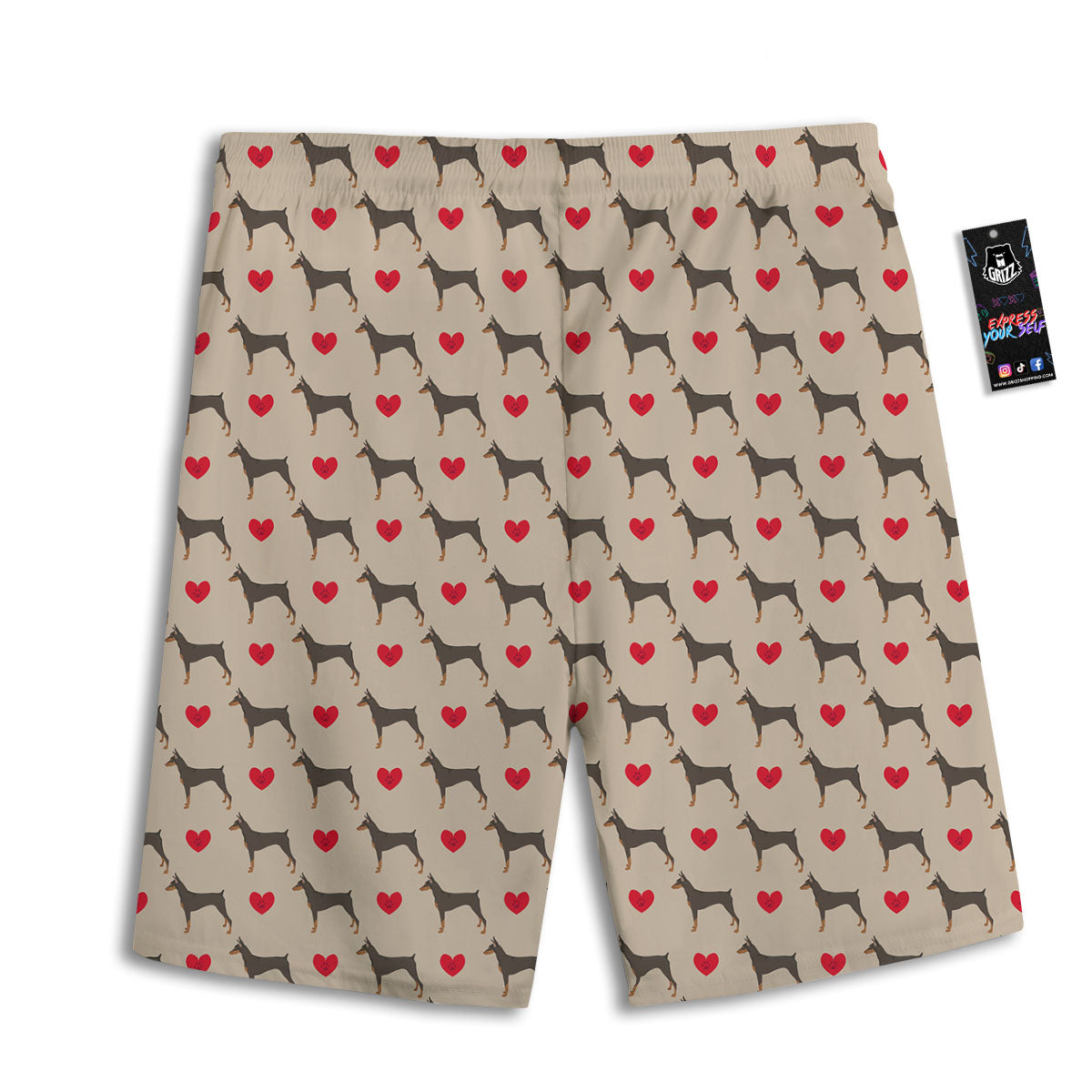Denim Jeans Light Blue Print Men's Athletic Shorts