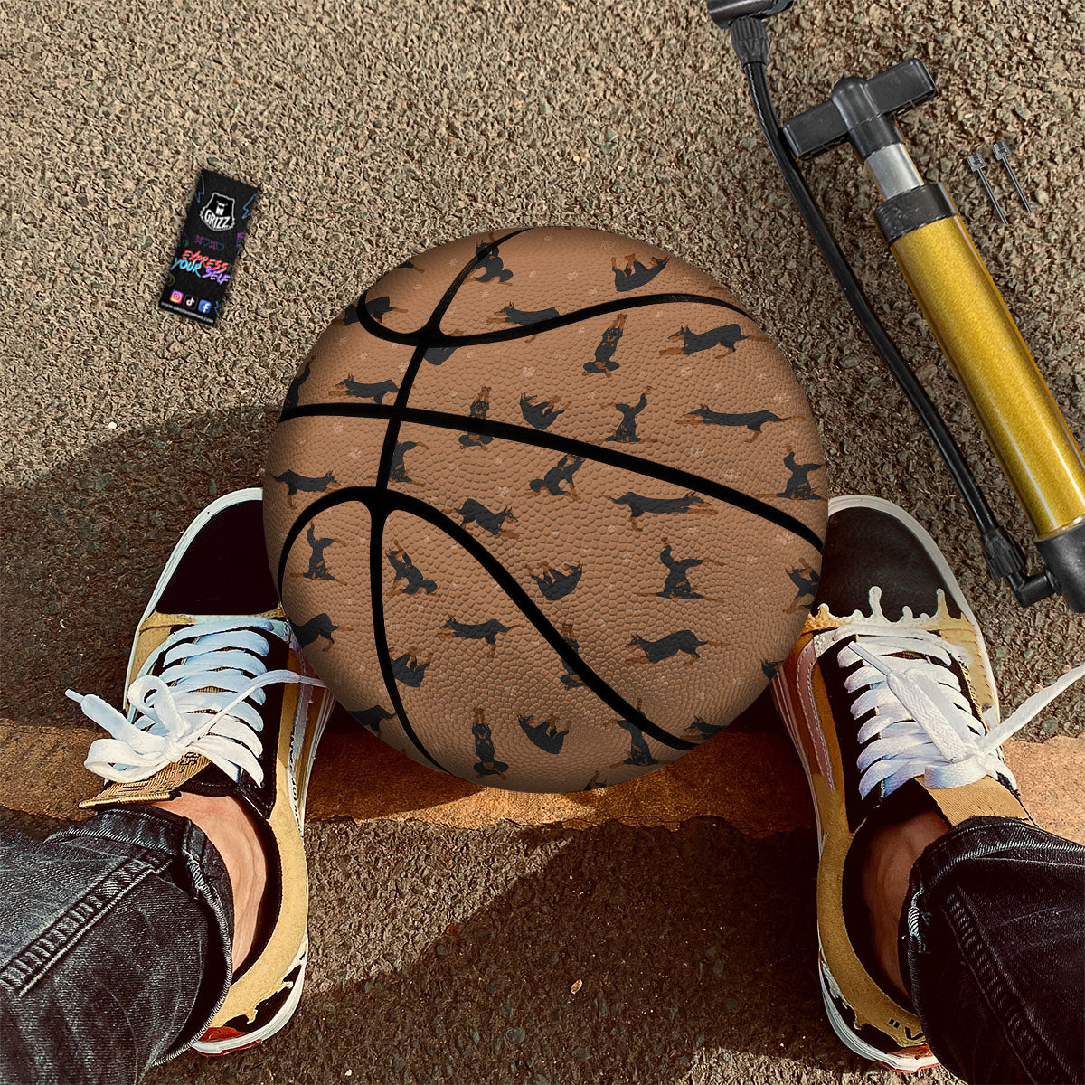 Dobermann Print Pattern Basketball-grizzshop