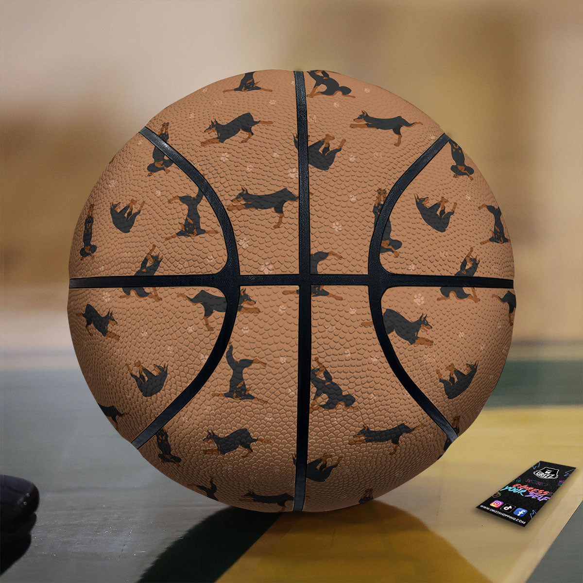 Dobermann Print Pattern Basketball-grizzshop