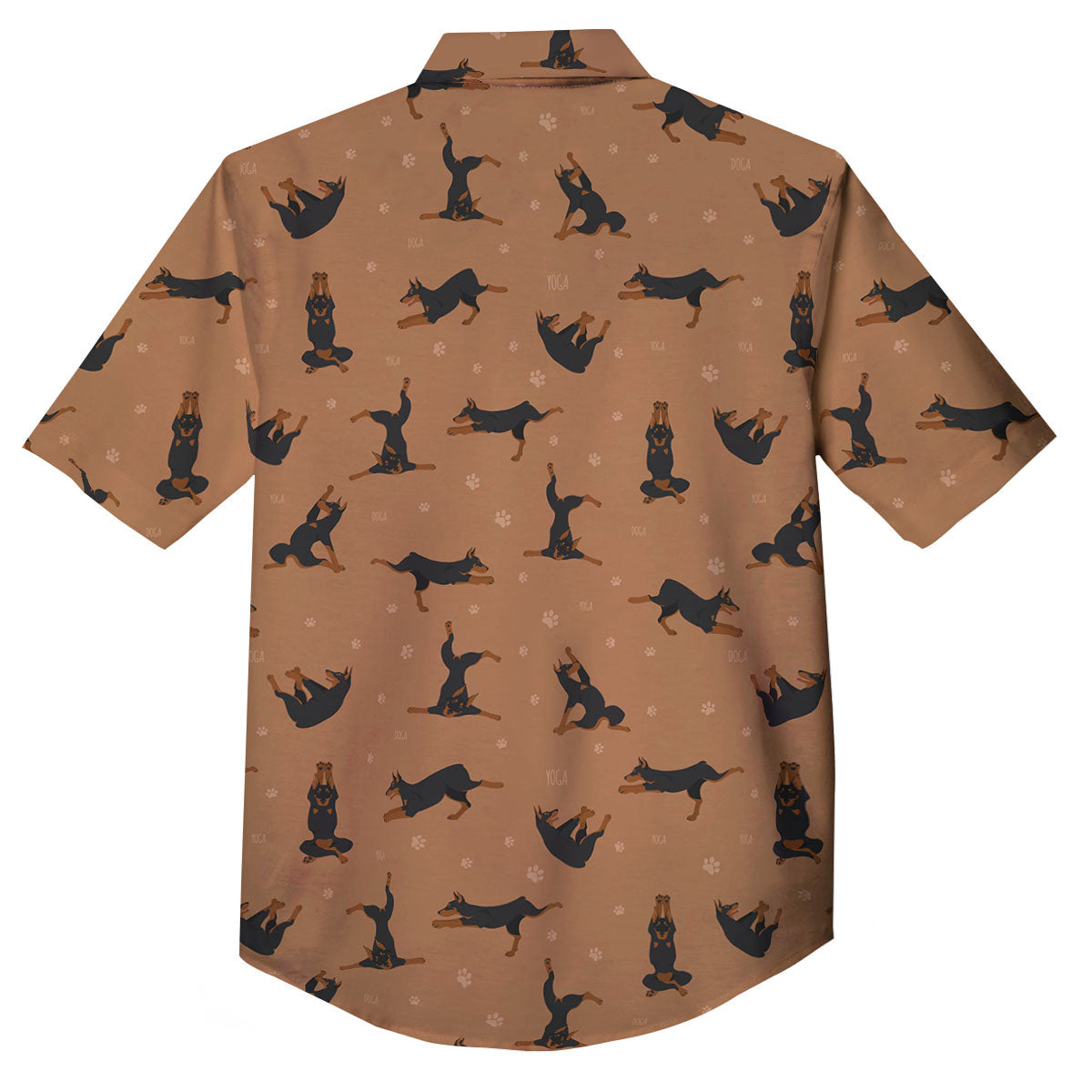 Dobermann Print Pattern Button Up Shirt-grizzshop