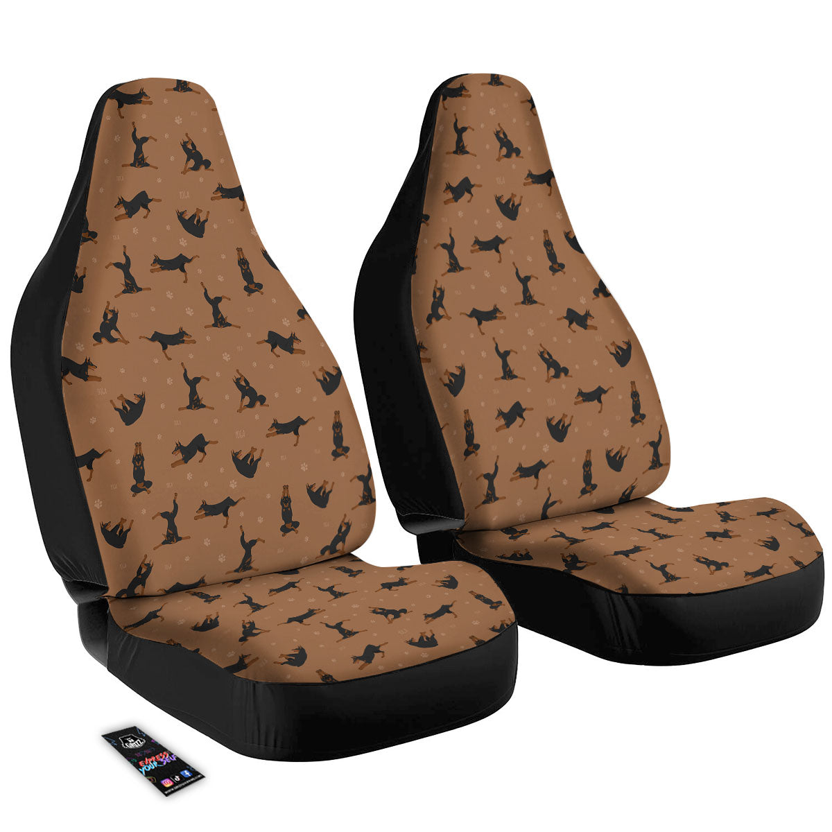 Dobermann Print Pattern Car Seat Covers-grizzshop