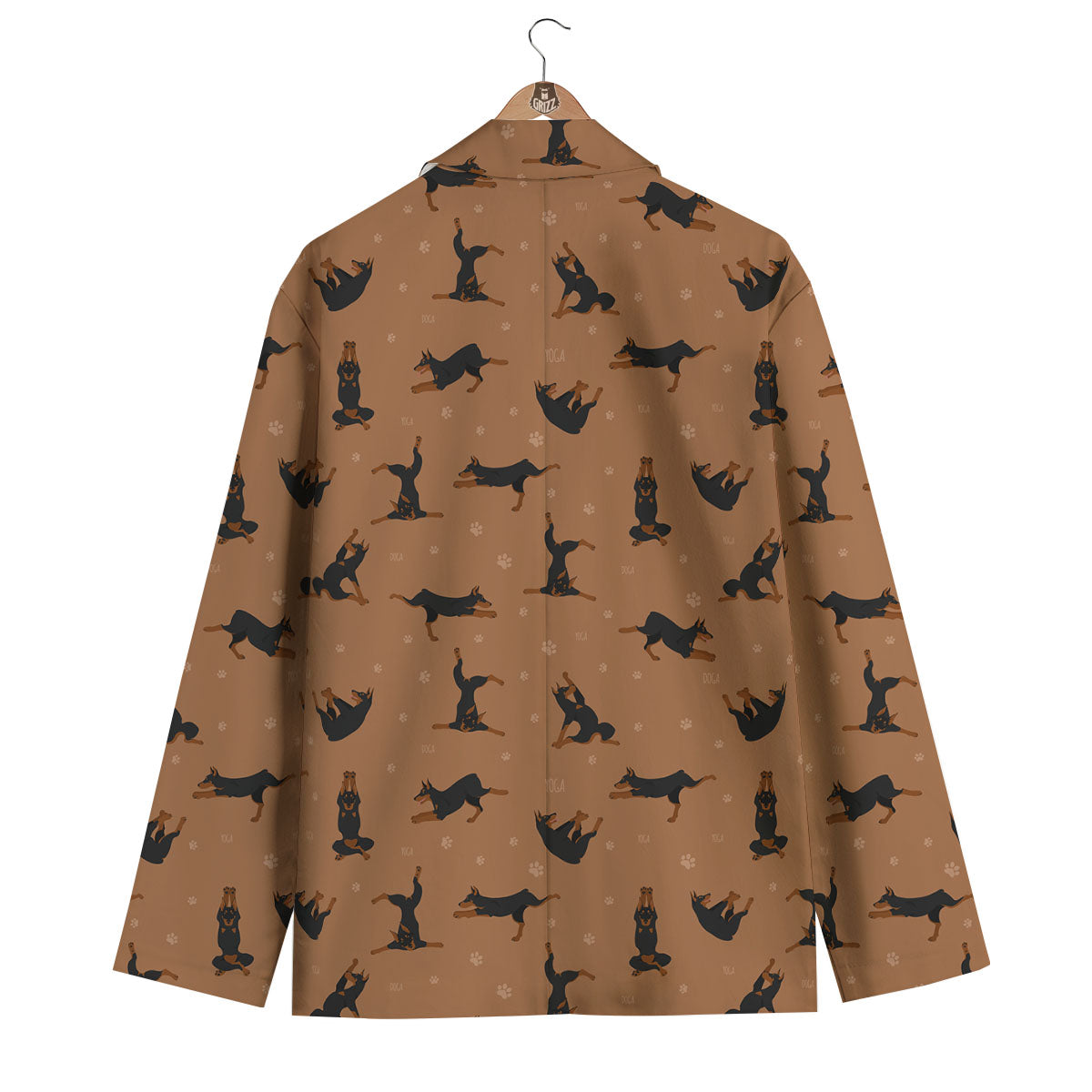 Dobermann Print Pattern Men's Blazer-grizzshop