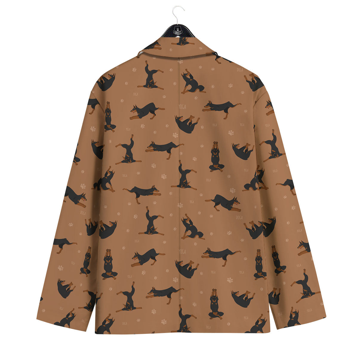 Dobermann Print Pattern Men's Sport Coat-grizzshop
