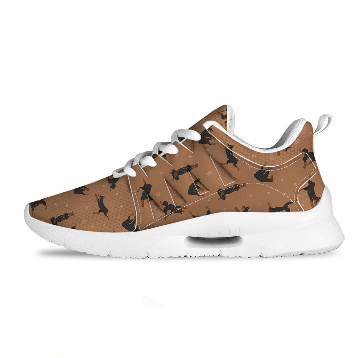 Dobermann Print Pattern Tennis Shoes-grizzshop