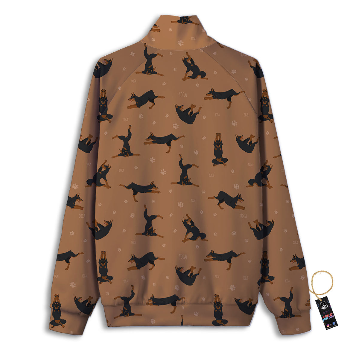 Dobermann Print Pattern Track Jacket-grizzshop