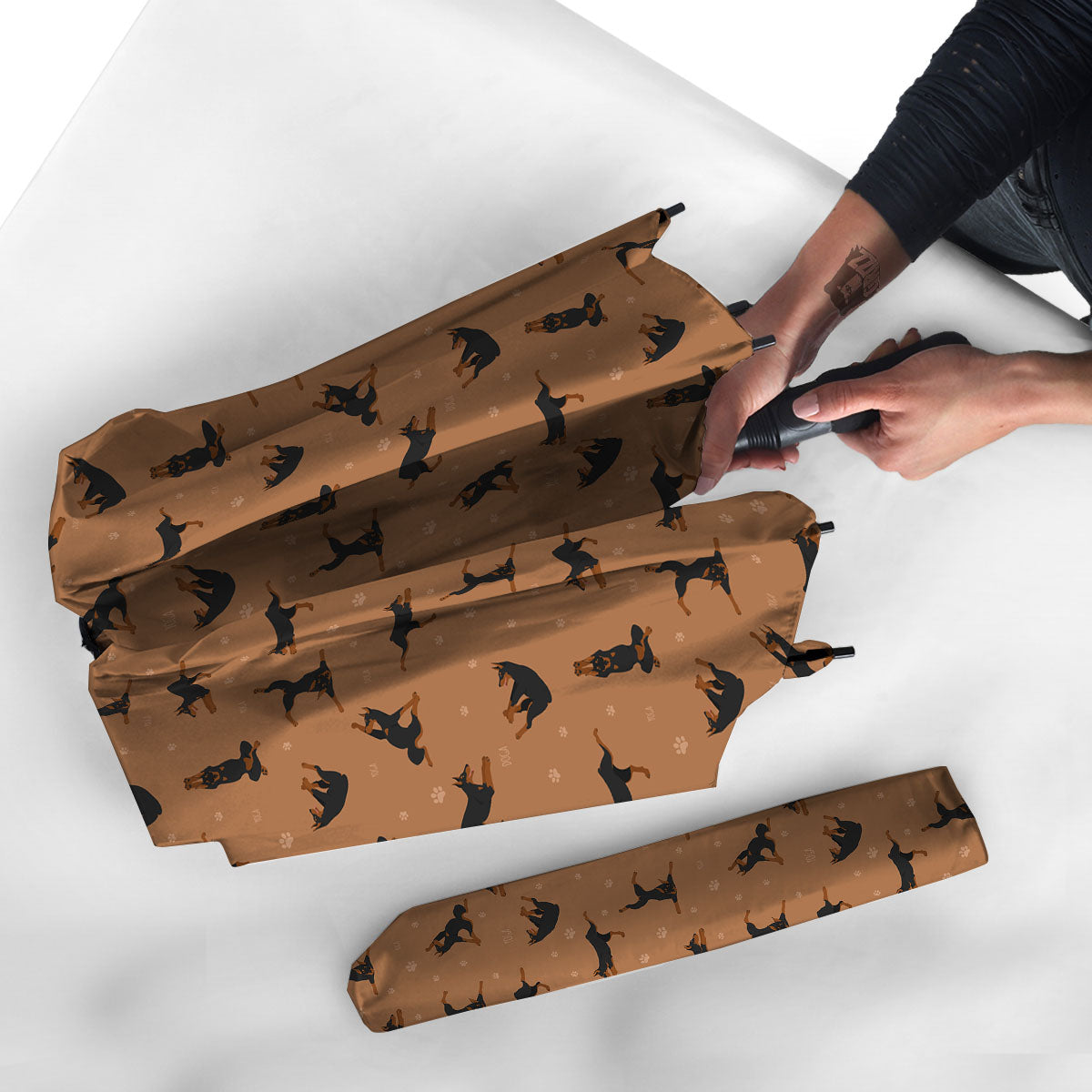 Dobermann Print Pattern Umbrella-grizzshop