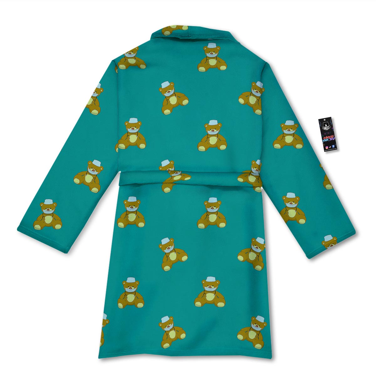 Doctor Teddy Bear Print Pattern Bathrobe-grizzshop