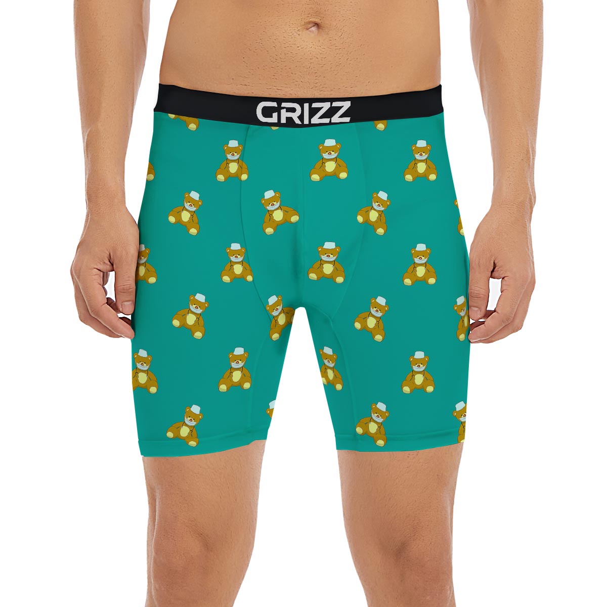 Doctor Teddy Bear Print Pattern Boxer Briefs-grizzshop