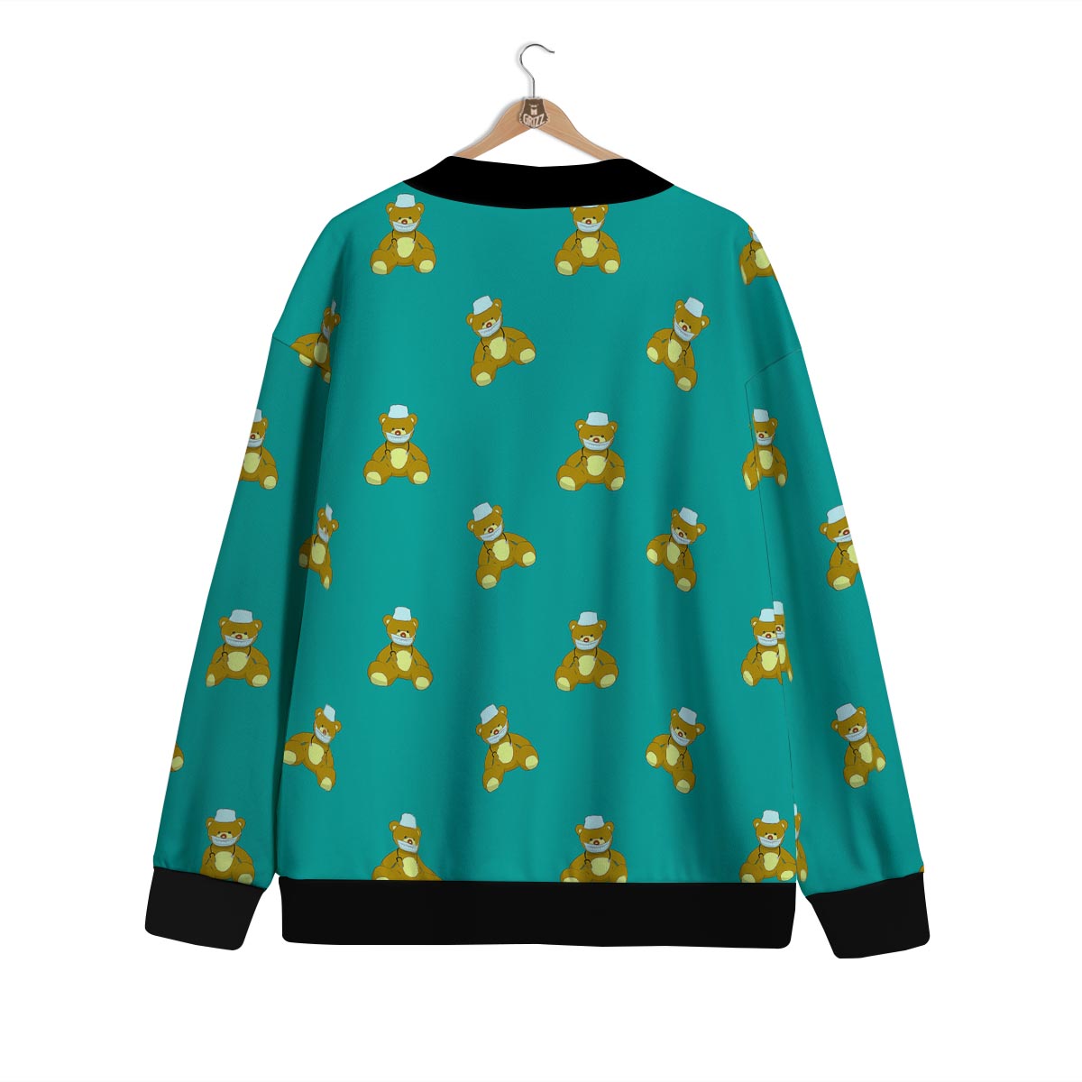 Doctor Teddy Bear Print Pattern Cardigan-grizzshop