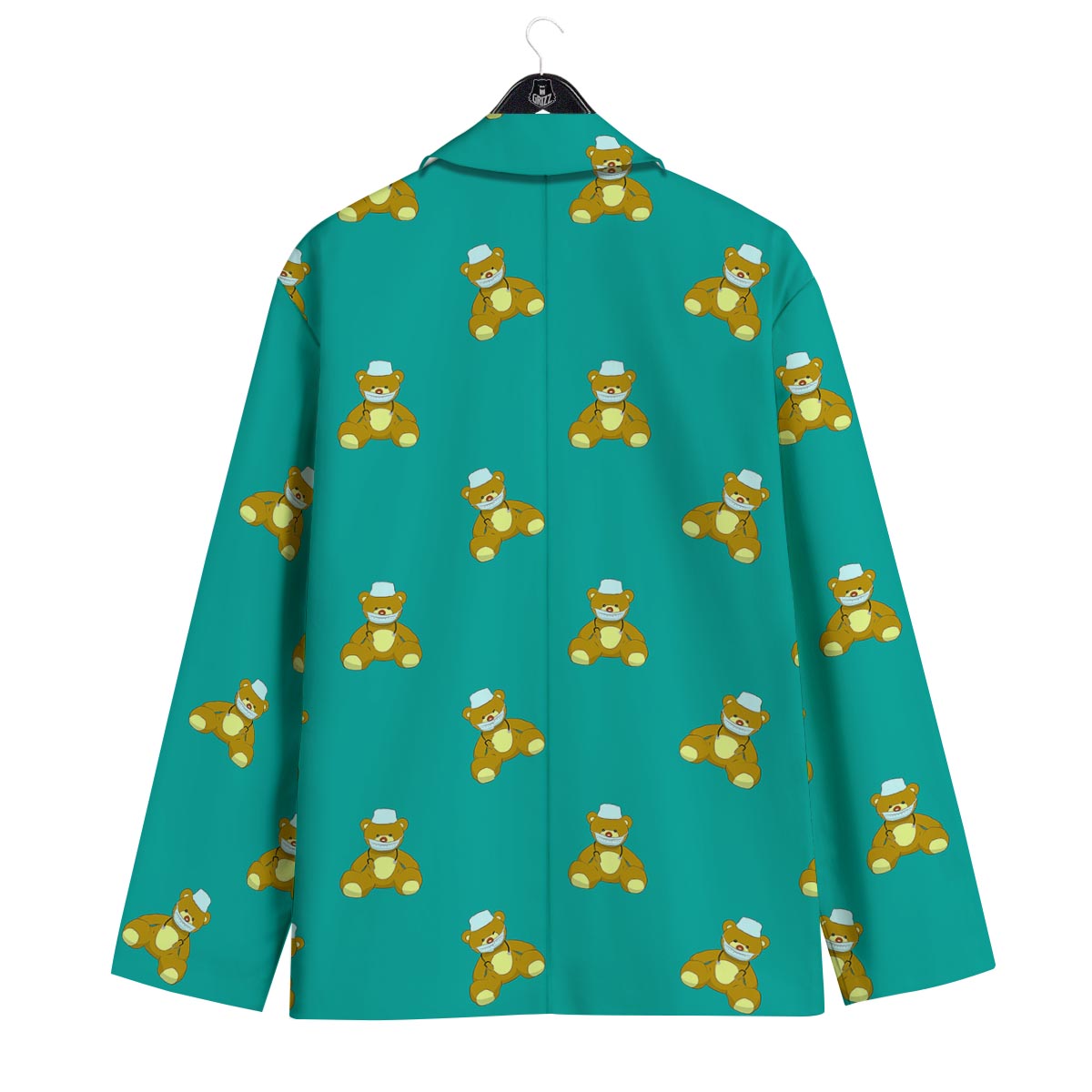 Doctor Teddy Bear Print Pattern Men's Sport Coat-grizzshop