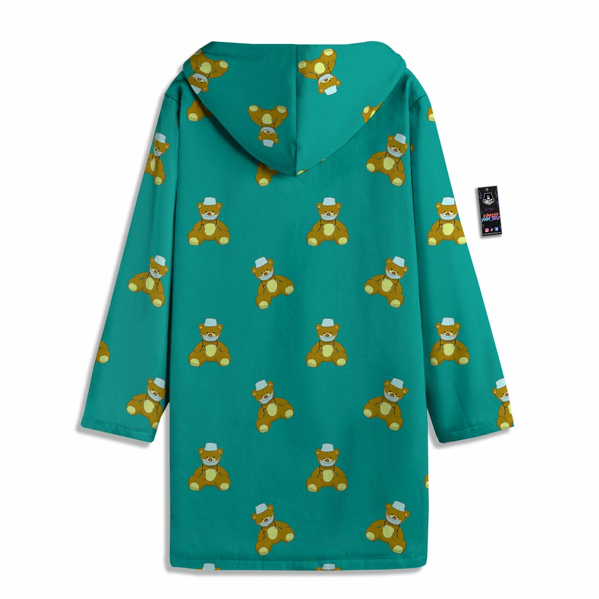 Doctor Teddy Bear Print Pattern Men's Windbreaker Jacket-grizzshop