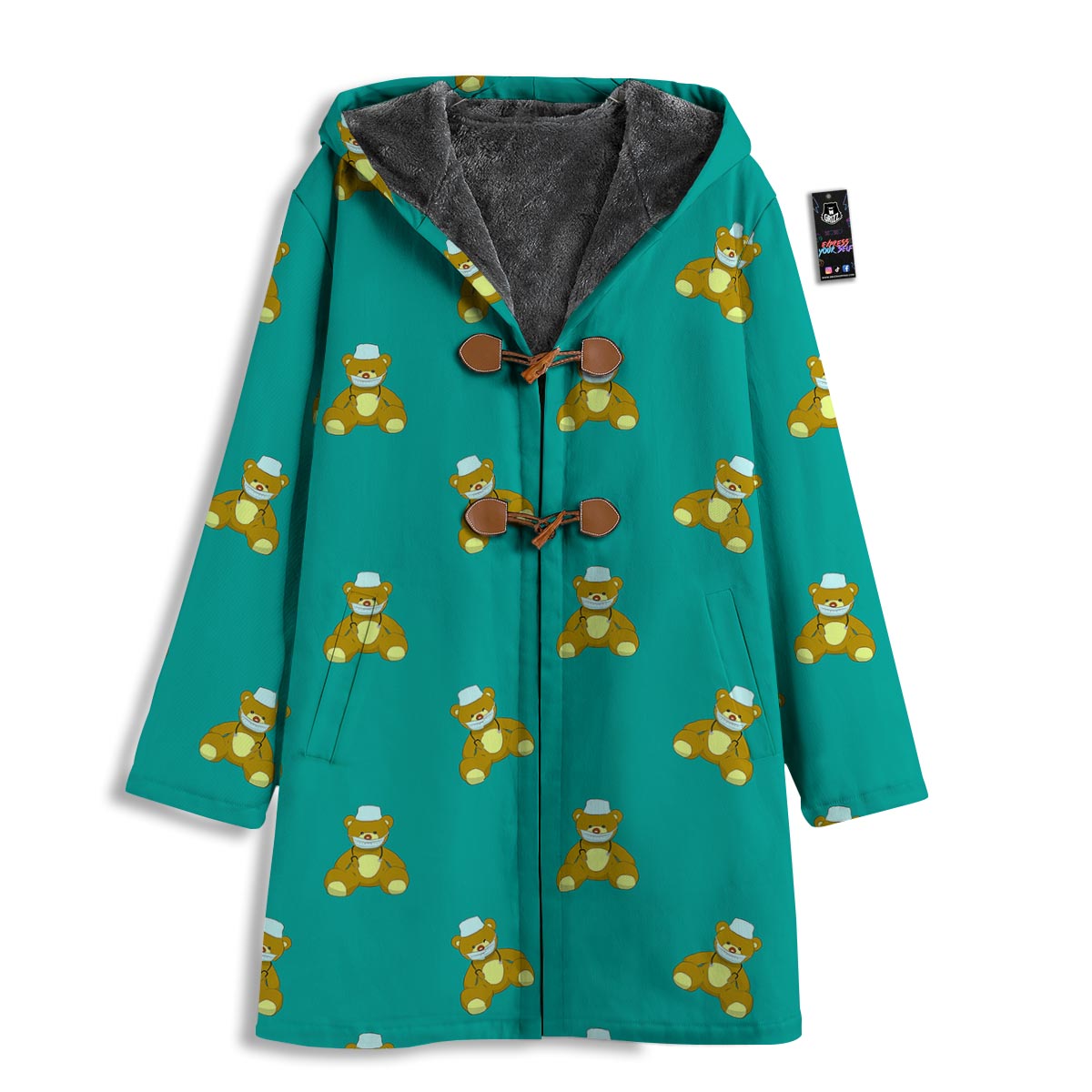 Doctor Teddy Bear Print Pattern Men's Windbreaker Jacket-grizzshop