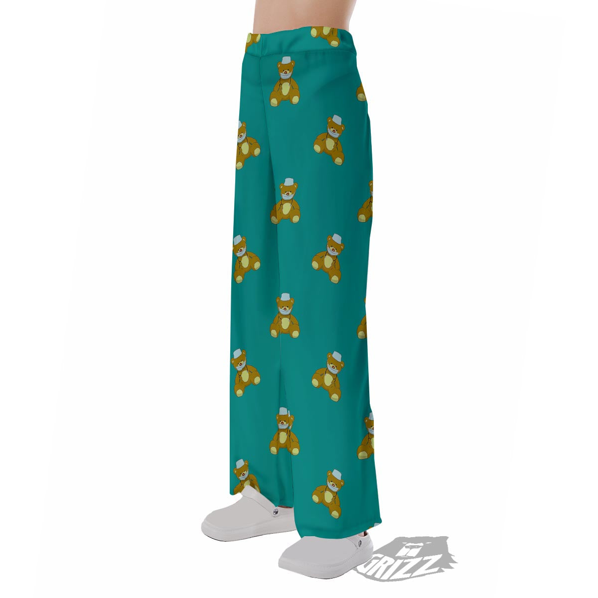 Doctor Teddy Bear Print Pattern Pajama Pants-grizzshop